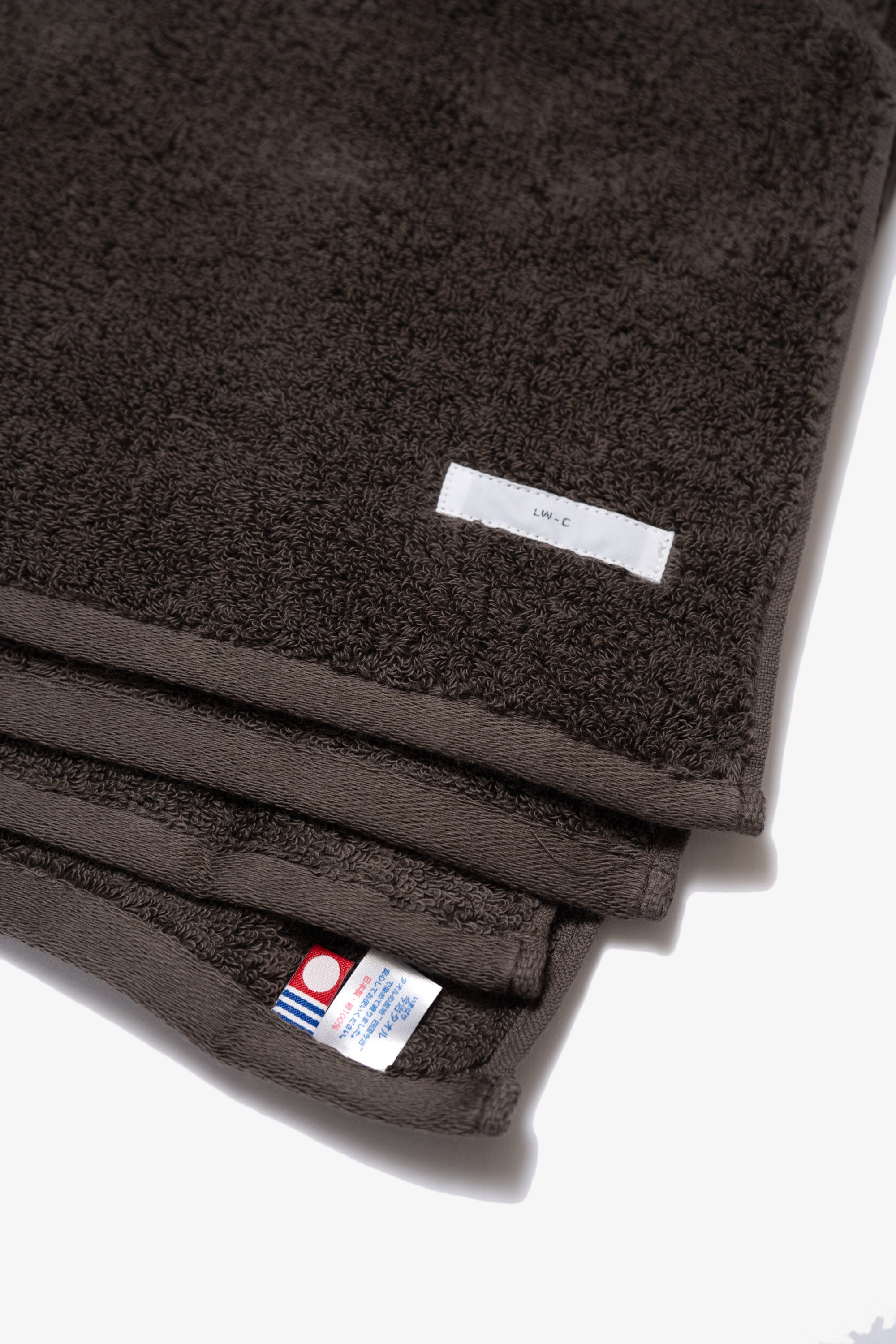 LW - C x IMABARI BATH TOWELS - BLACK MUSHROOM