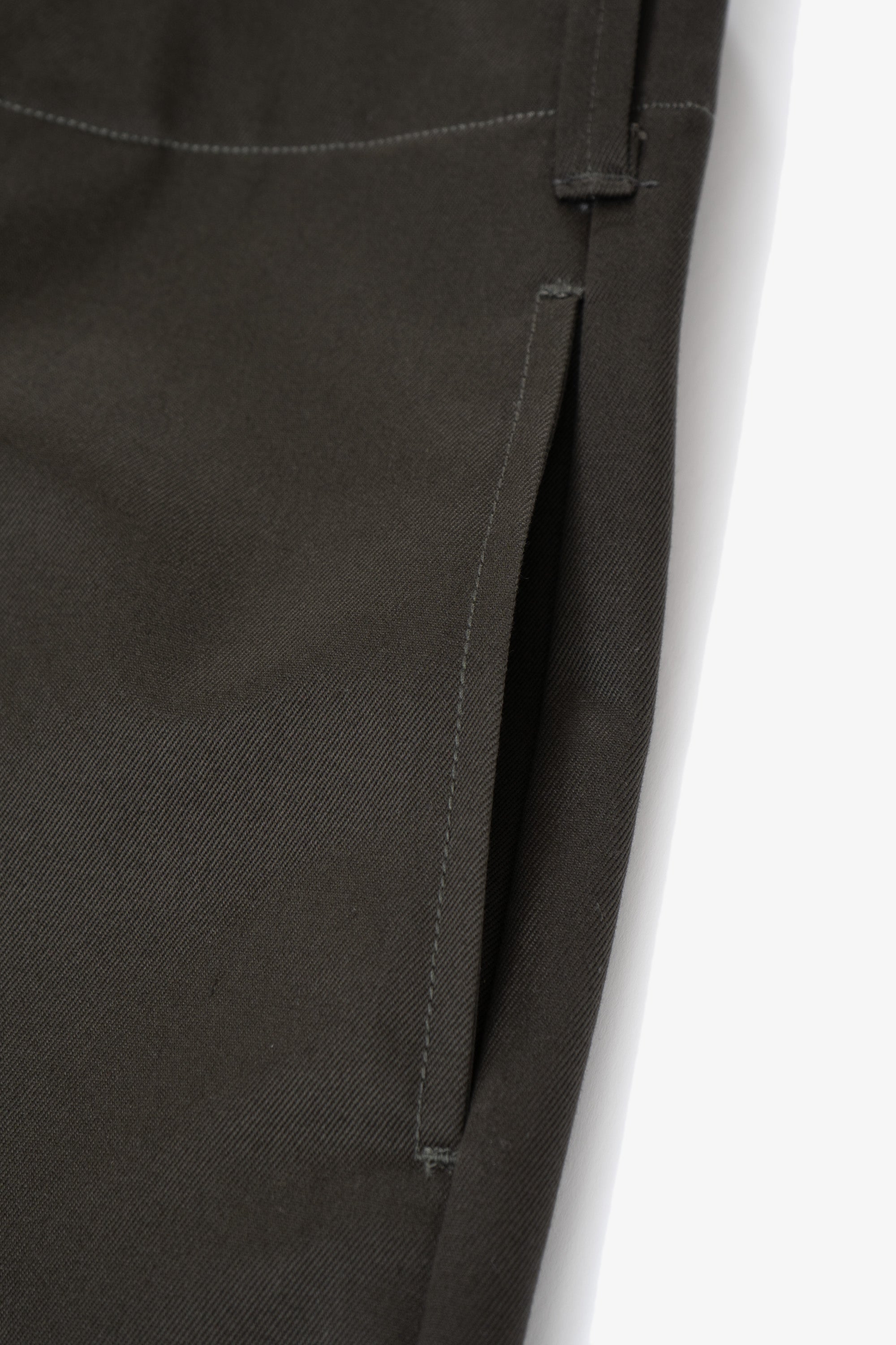 TWILL TROUSER - BLACK OLIVE – LADY WHITE CO.