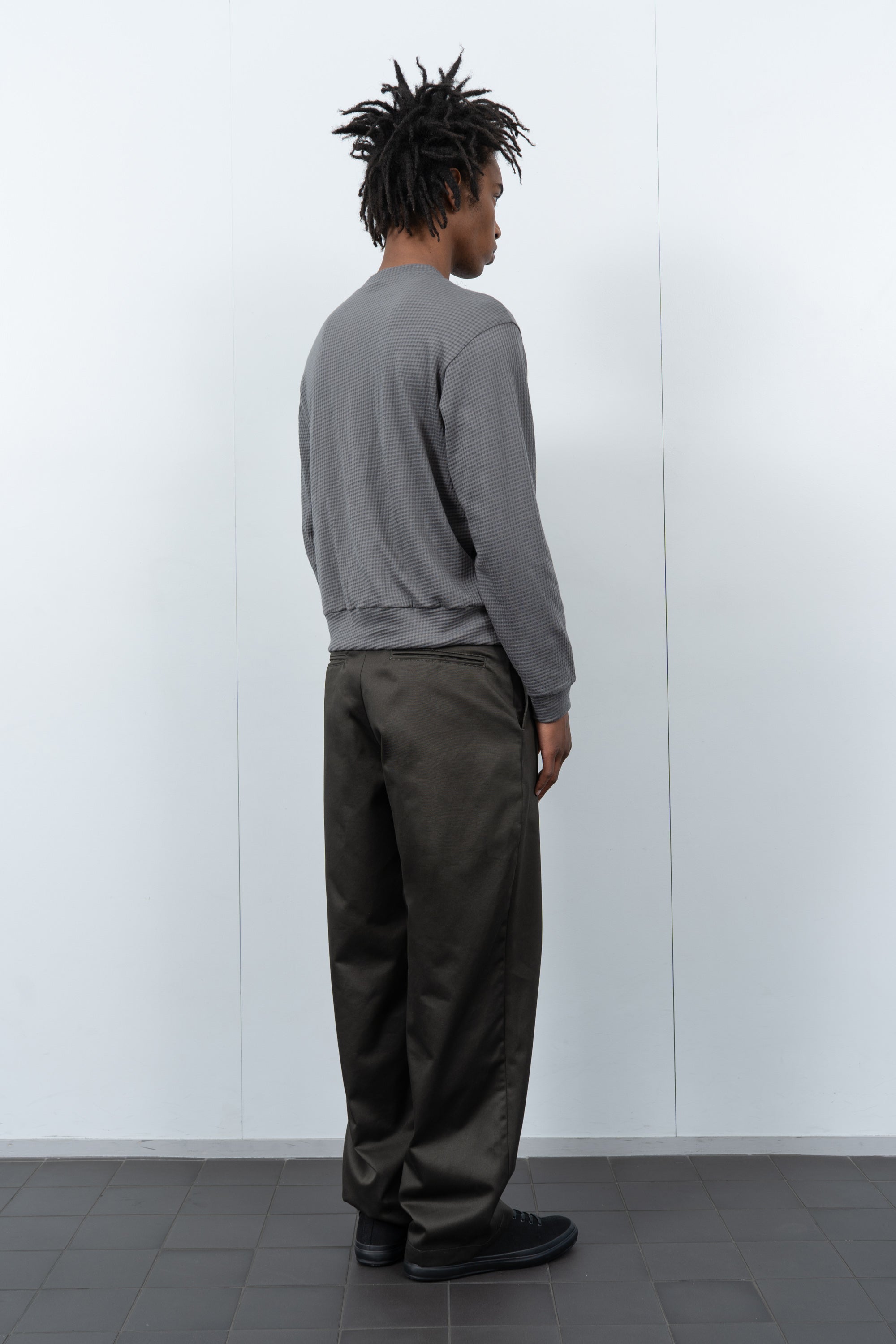 TWILL TROUSER - BLACK OLIVE