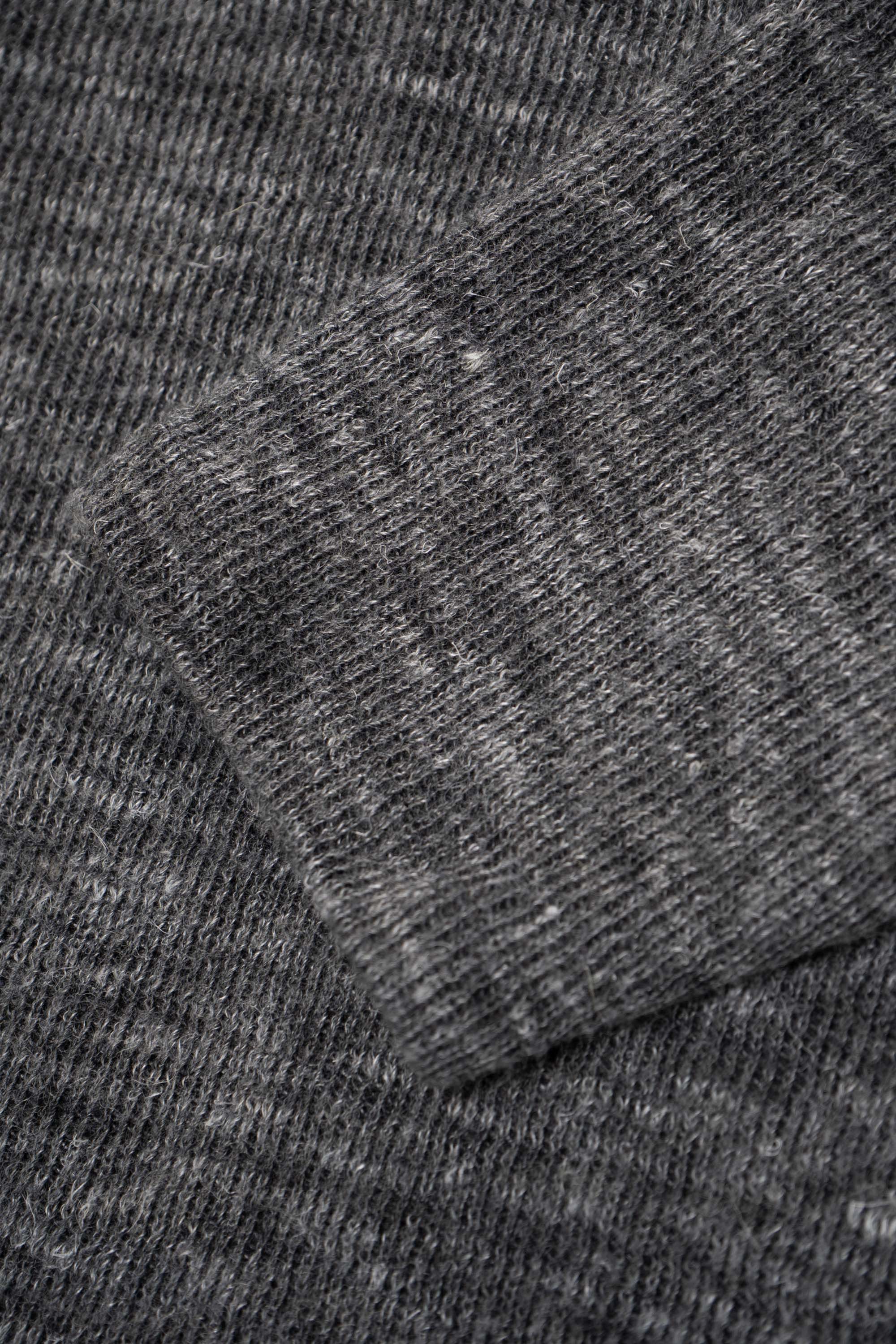 ZIP CREWNECK - CHARCOAL MELANGE