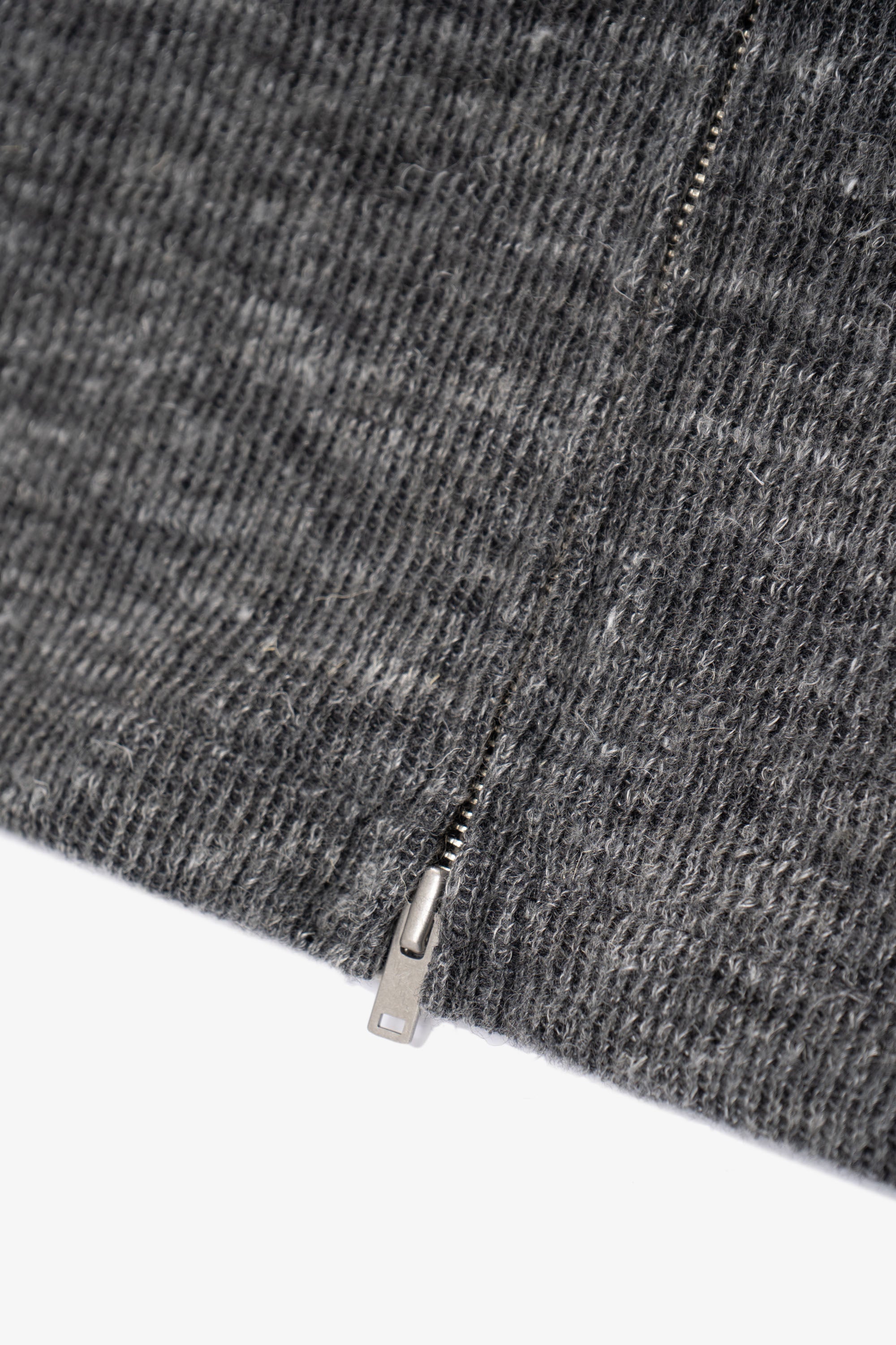 ZIP CREWNECK - CHARCOAL MELANGE