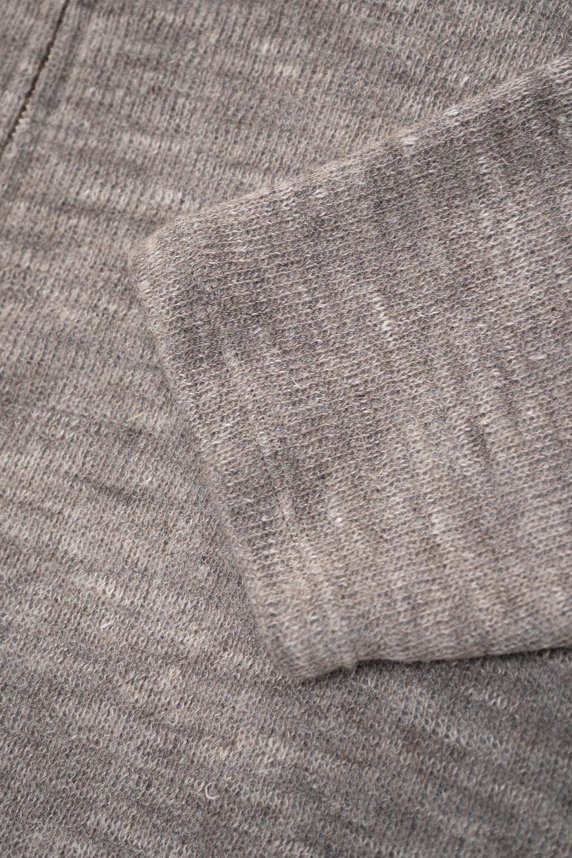 ZIP CREWNECK - GREY MELANGE – LADY WHITE CO.