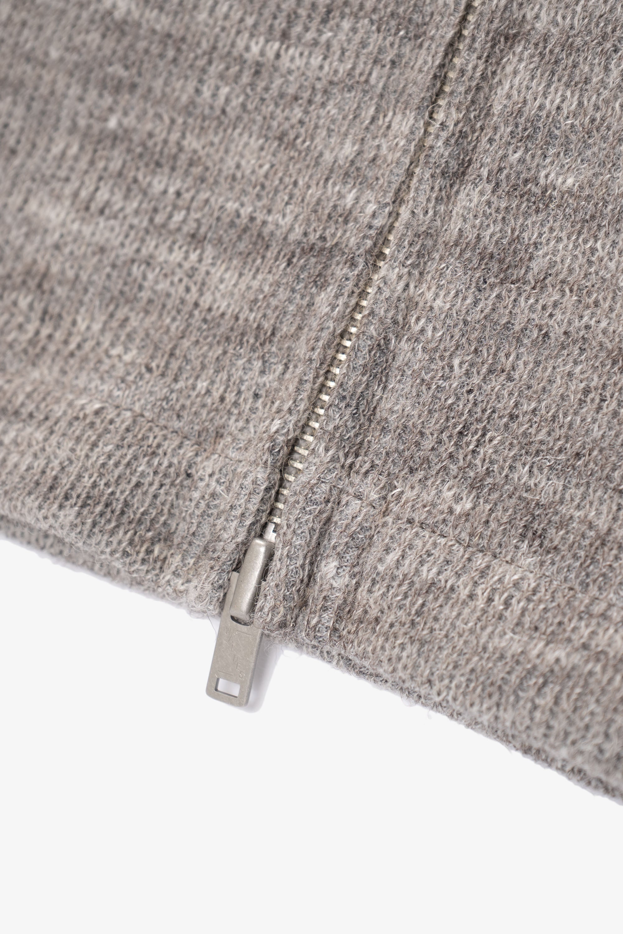 ZIP CREWNECK - GREY MELANGE – LADY WHITE CO.