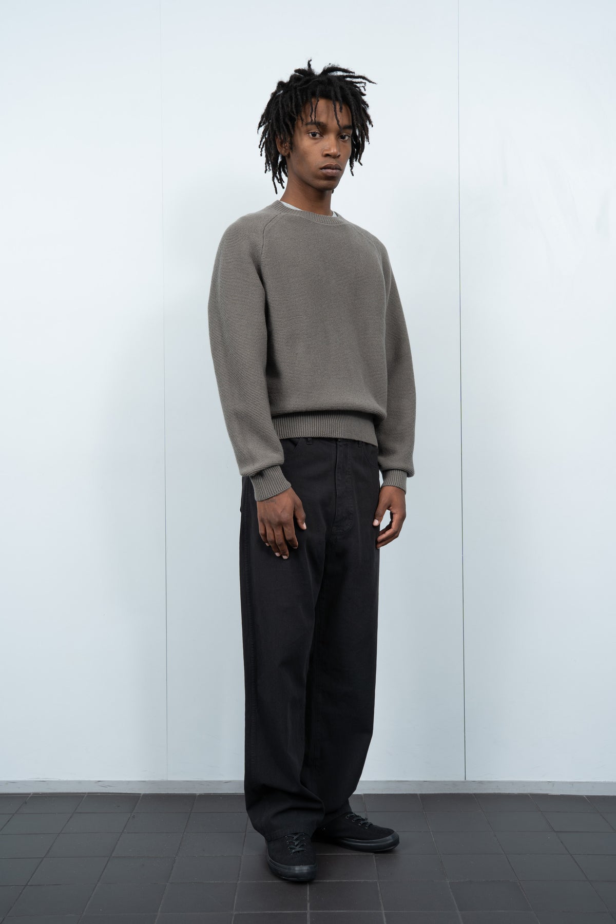 RAGLAN LINK SWEATER - CLAY