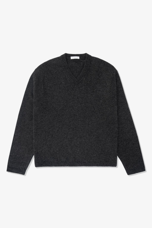 WOOL V-NECK SWEATER - CHARCOAL