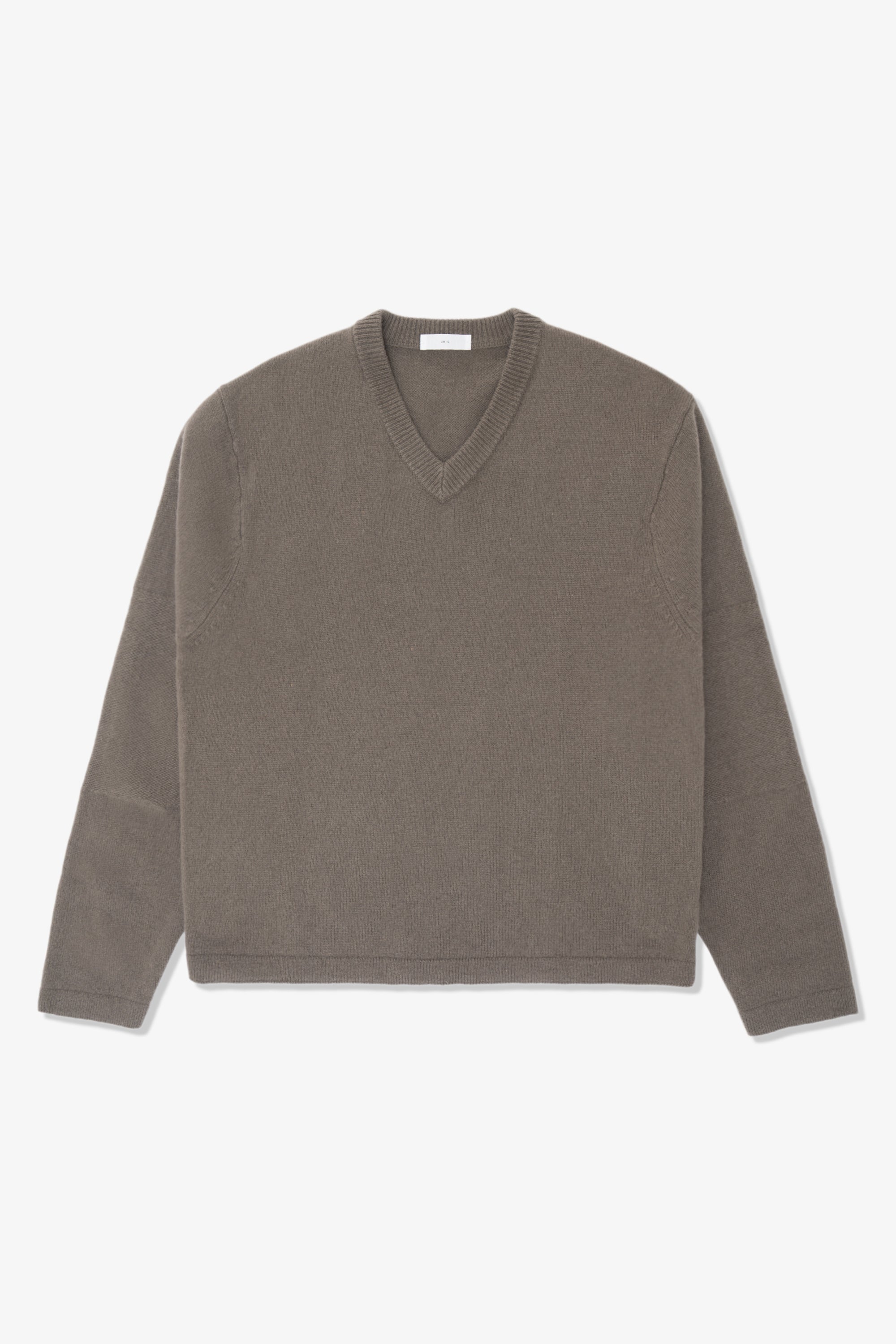 WOOL V-NECK SWEATER - CLAY