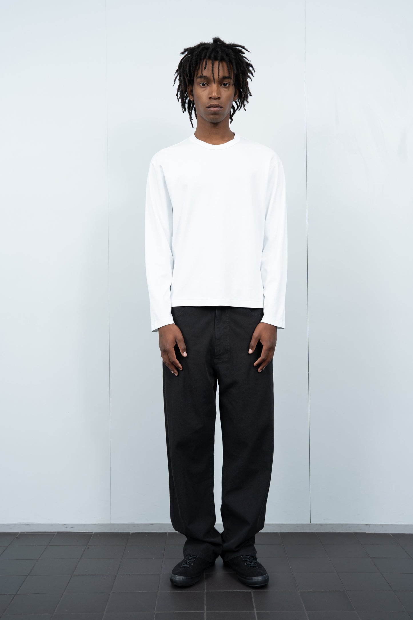 PIMA LOCK L/S T-SHIRT - WHITE