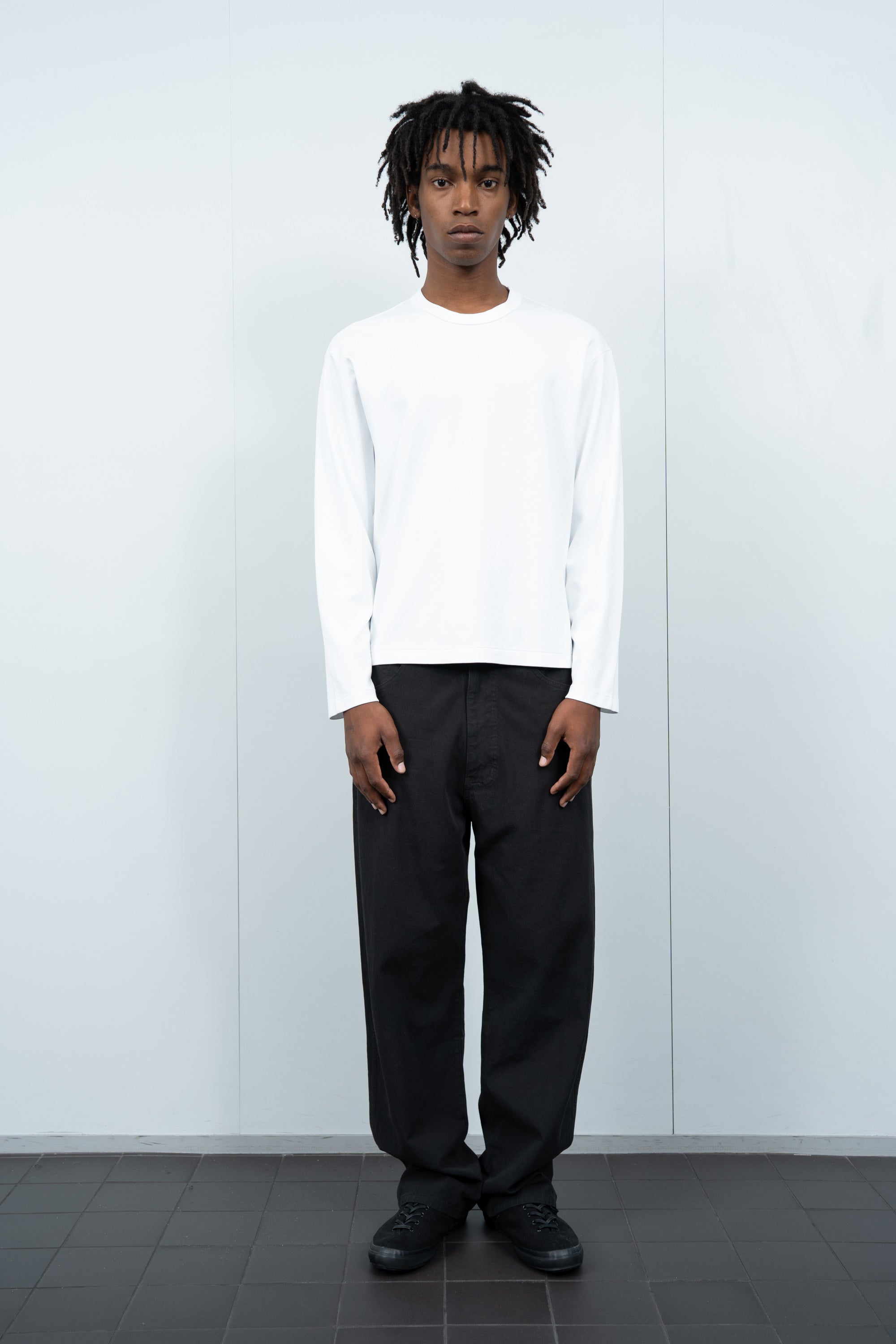 PIMA LOCK L/S T-SHIRT - WHITE