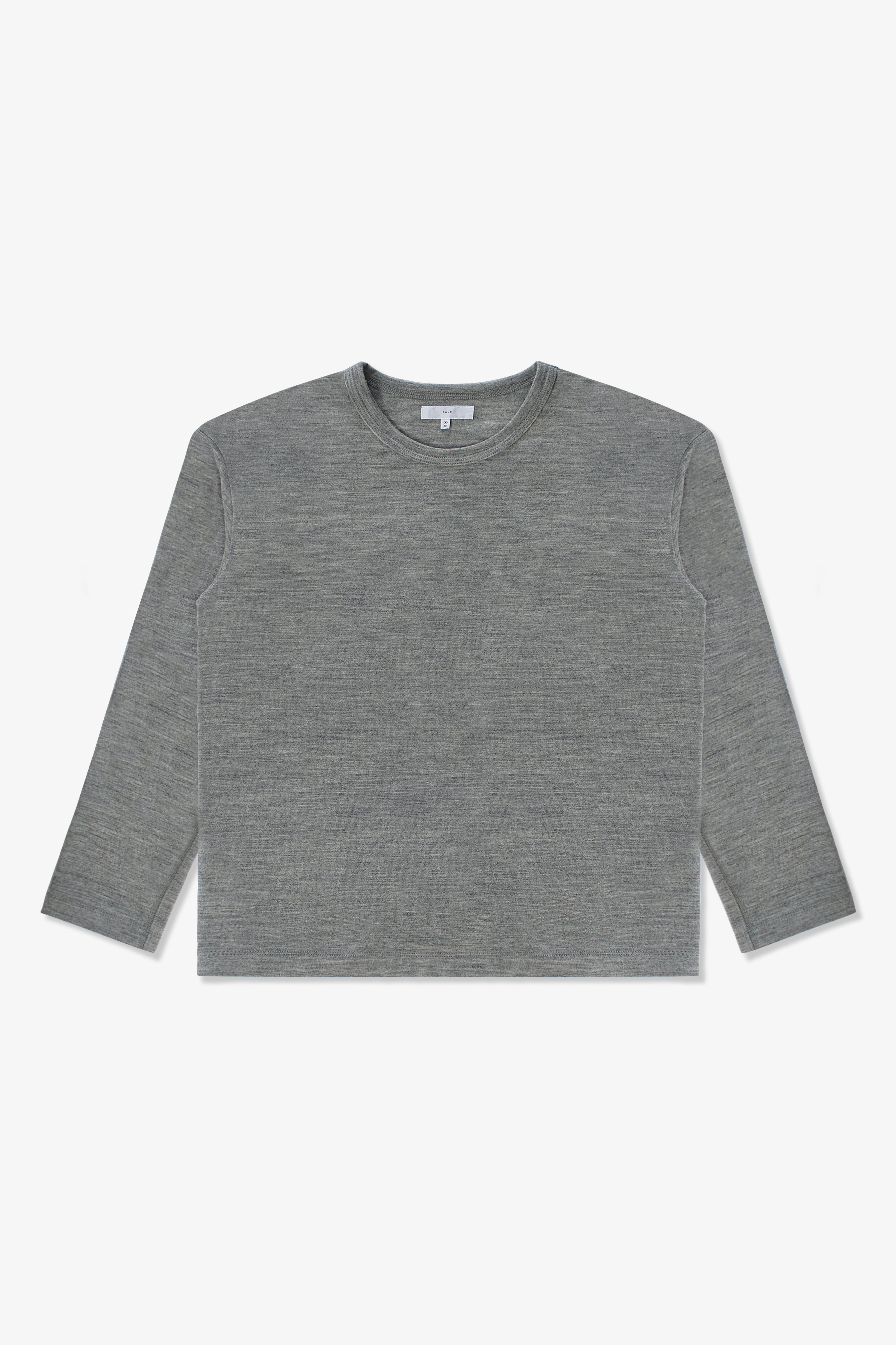 L/S WOOL CARLEN T-SHIRT - HEATHER GREY