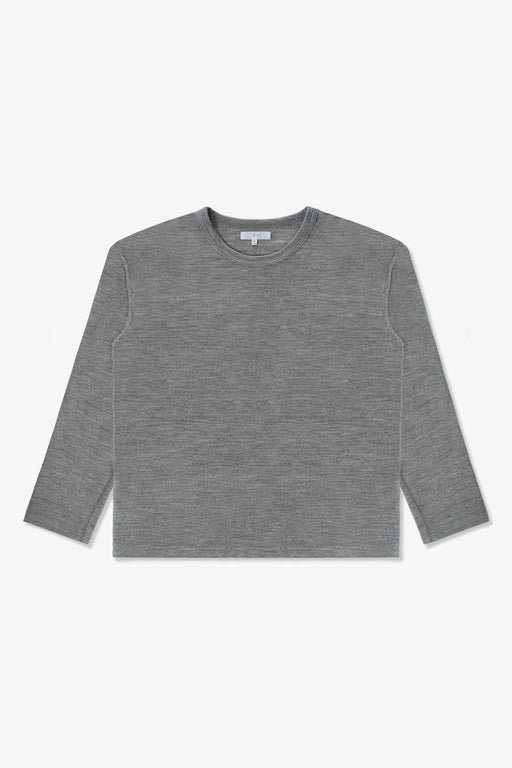 L/S WOOL CARLEN T-SHIRT - HEATHER GREY