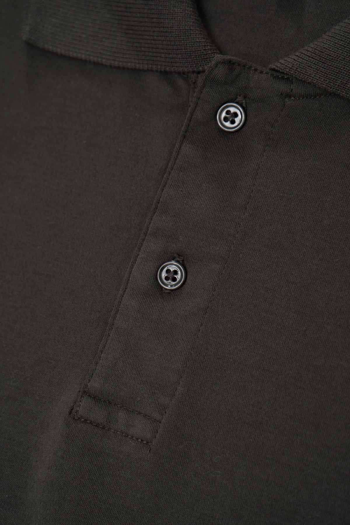 TWO BUTTON POLO - GRANITE