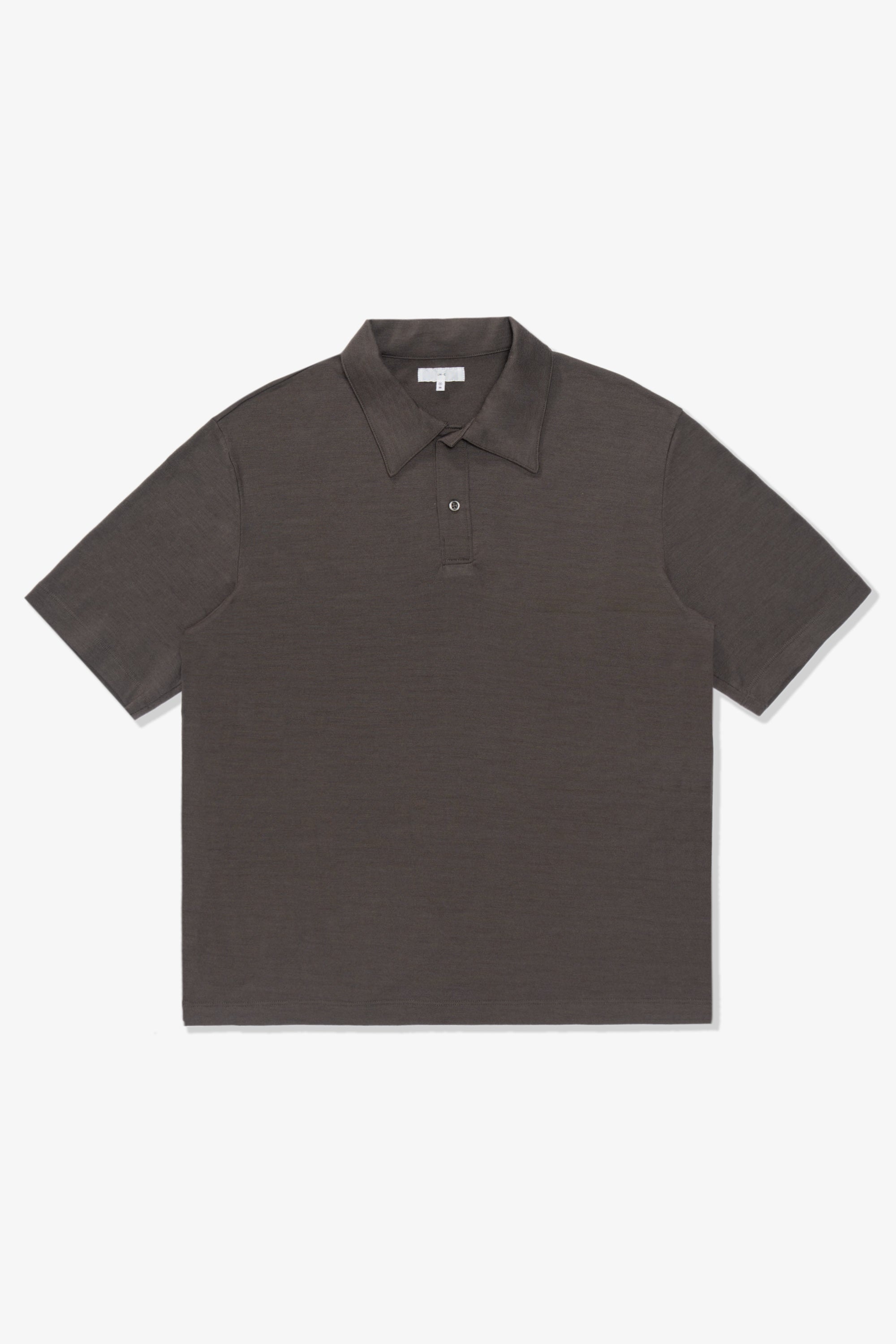 SUMMER WOOL POLO - BROWN CLAY