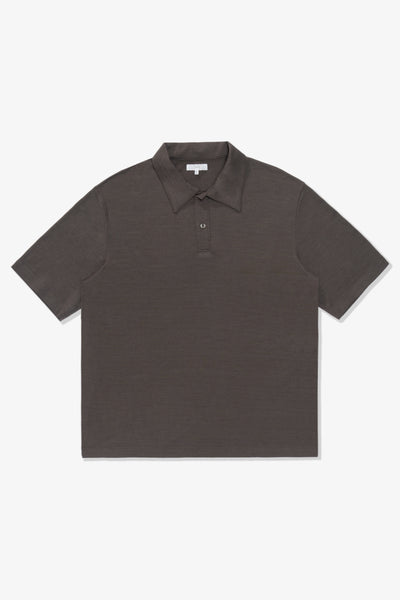 SUMMER WOOL POLO - BROWN CLAY – LADY WHITE CO.