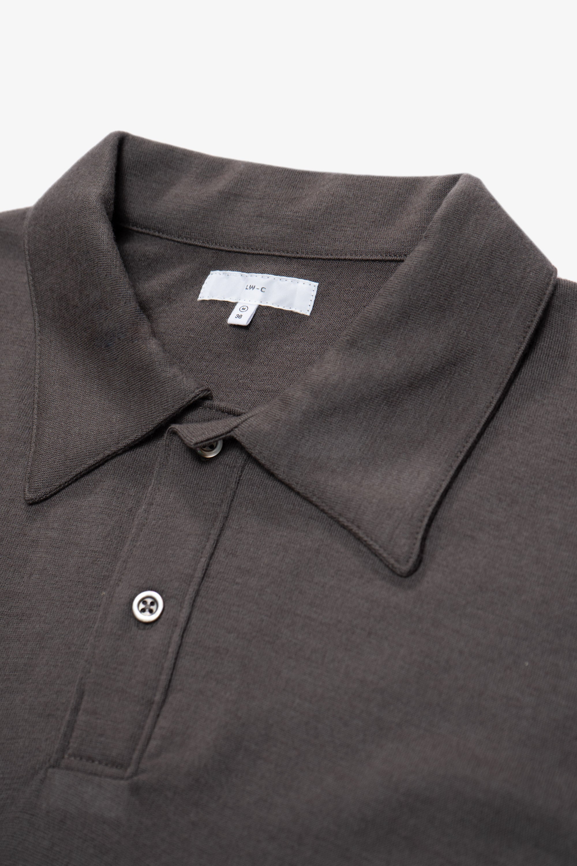 LADY WHITE CO. ダークトープ　ポロシャツ　36 Lady White Co. 2 ボタン ポロ ダーク トープ