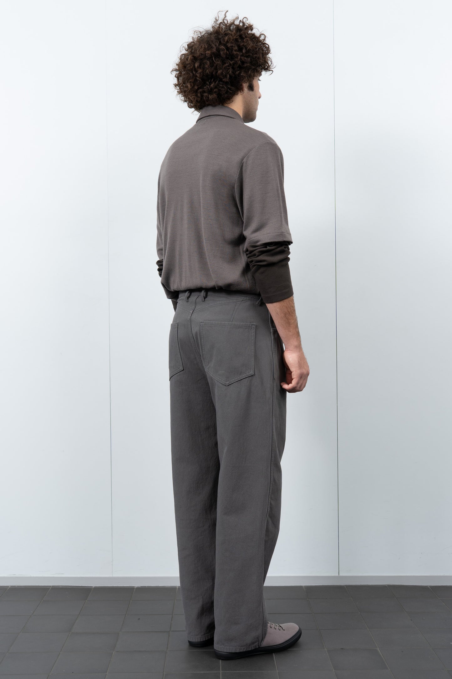 SUMMER WOOL POLO - BROWN CLAY