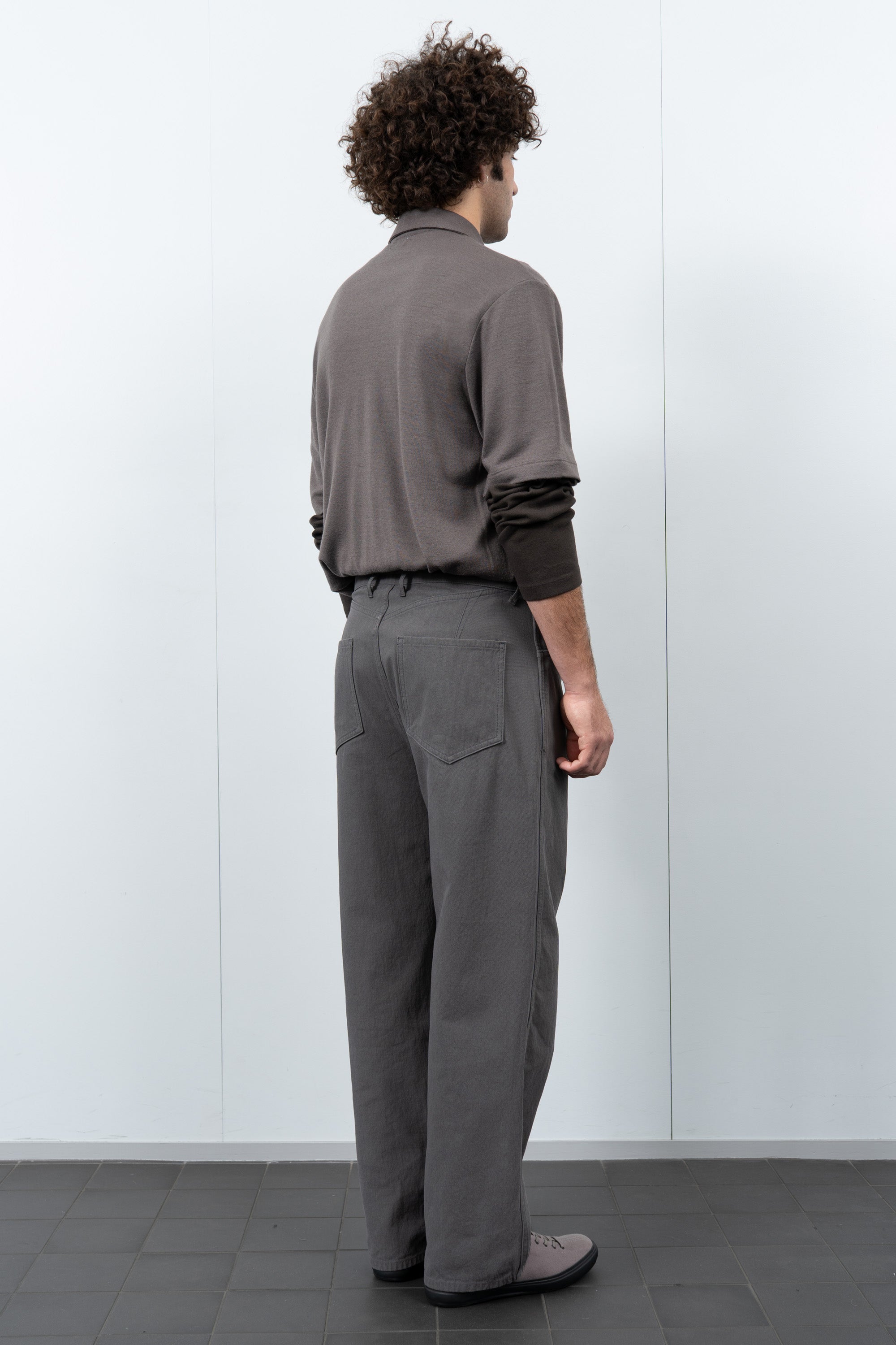 SUMMER WOOL POLO - BROWN CLAY