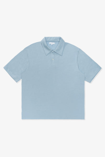 SUMMER WOOL POLO - LIGHT BLUE – LADY WHITE CO.
