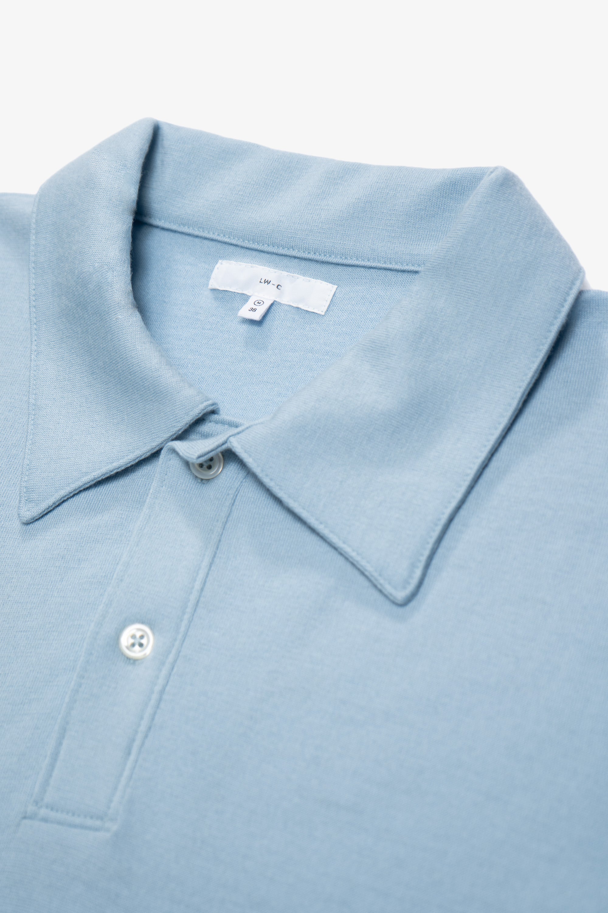 SUMMER WOOL POLO - LIGHT BLUE – LADY WHITE CO.