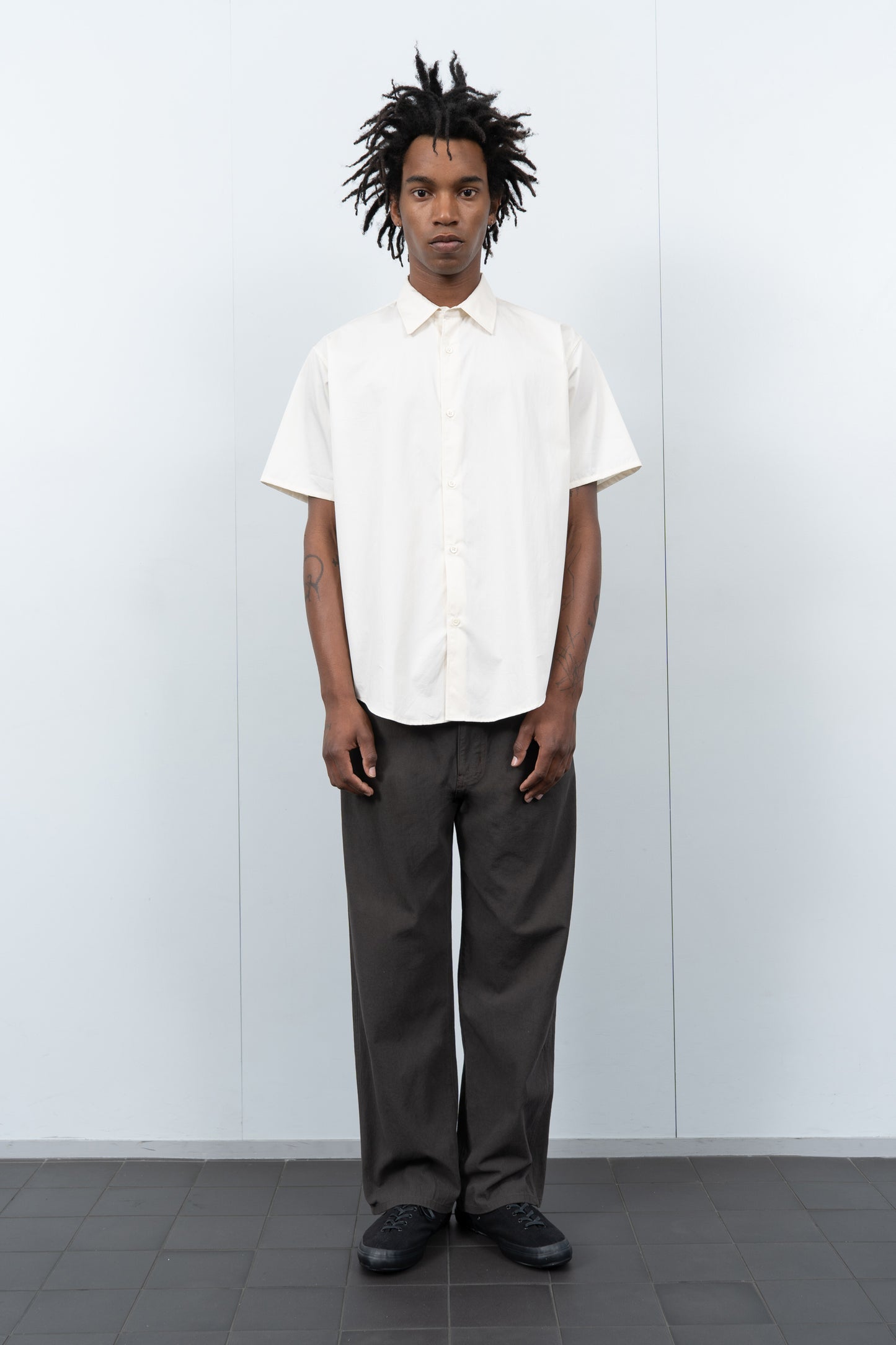 LYNN POPLIN S/S SHIRT - ALMOST YELLOW