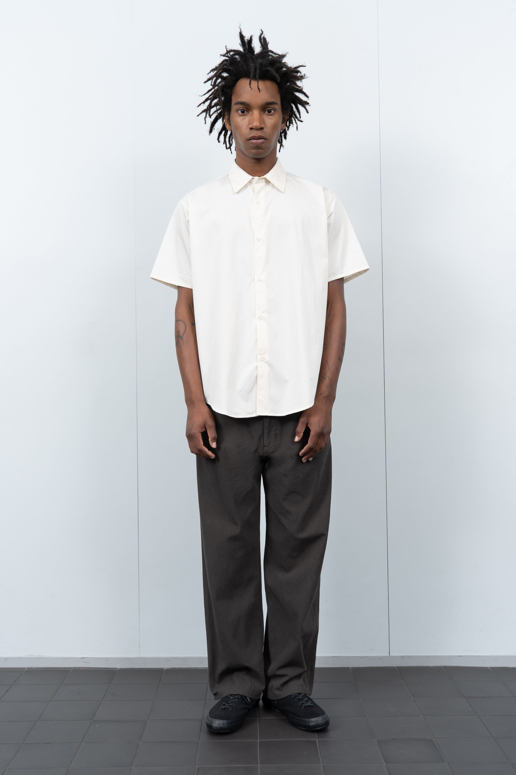 LYNN POPLIN S/S SHIRT - ALMOST YELLOW