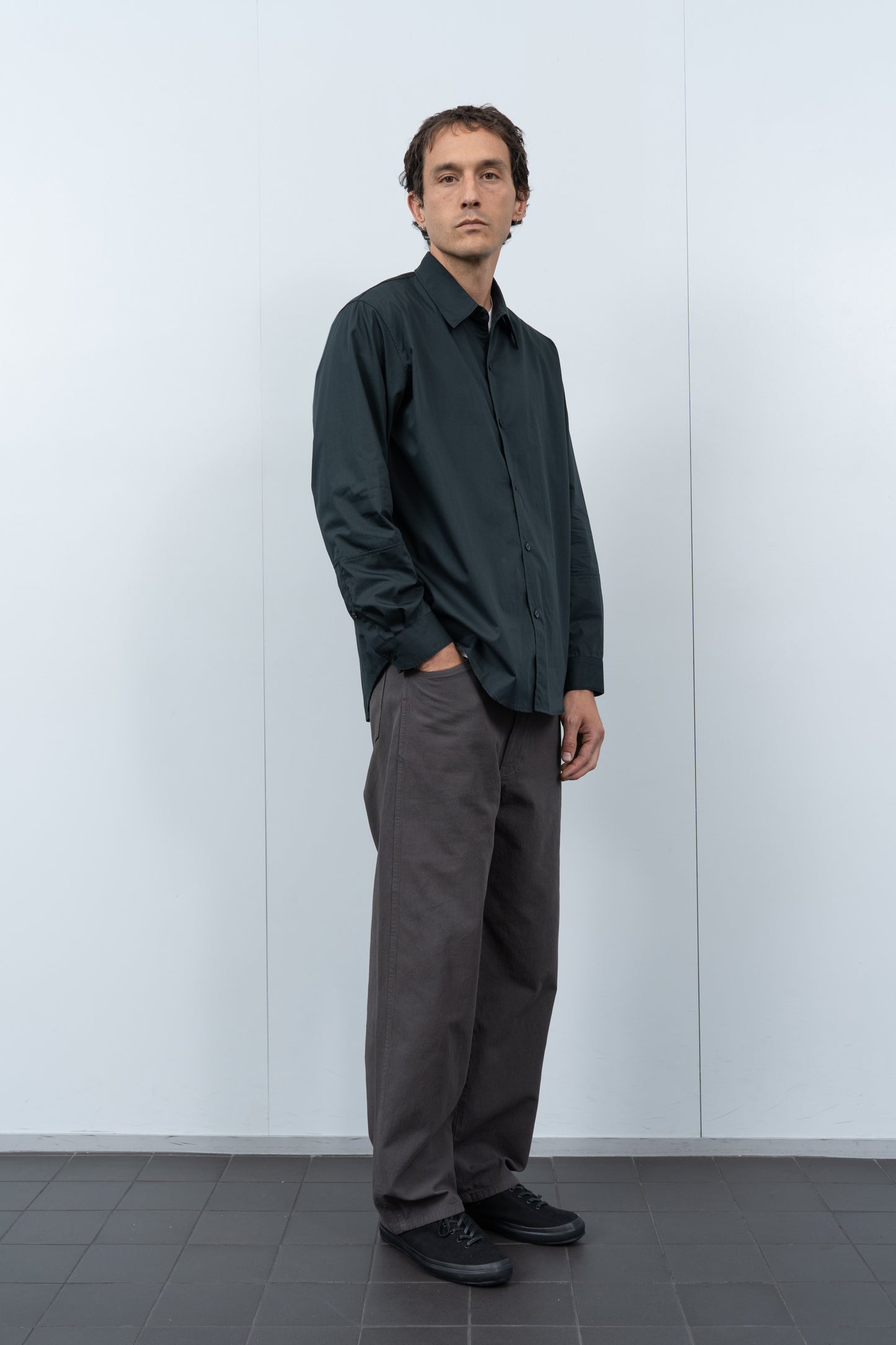 LYNN POPLIN L/S SHIRT - ABYSS