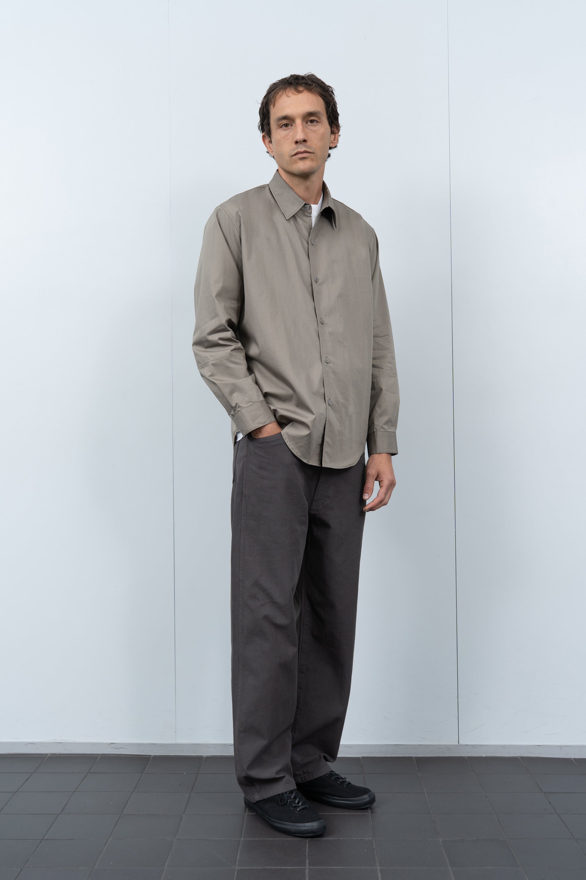 LYNN POPLIN L/S SHIRT - ANVIL GREY