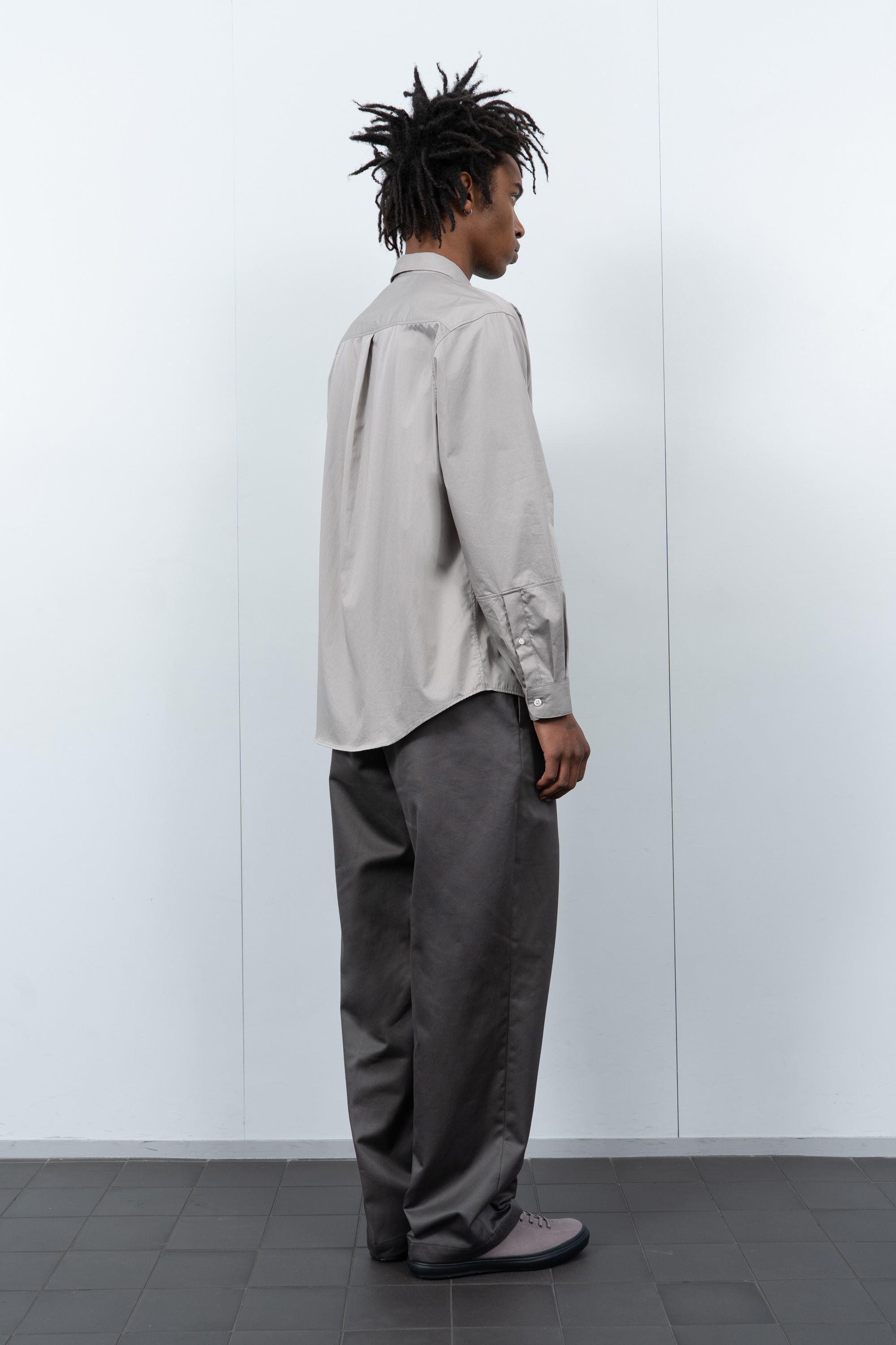 LYNN POPLIN L/S SHIRT - TRUE GREY