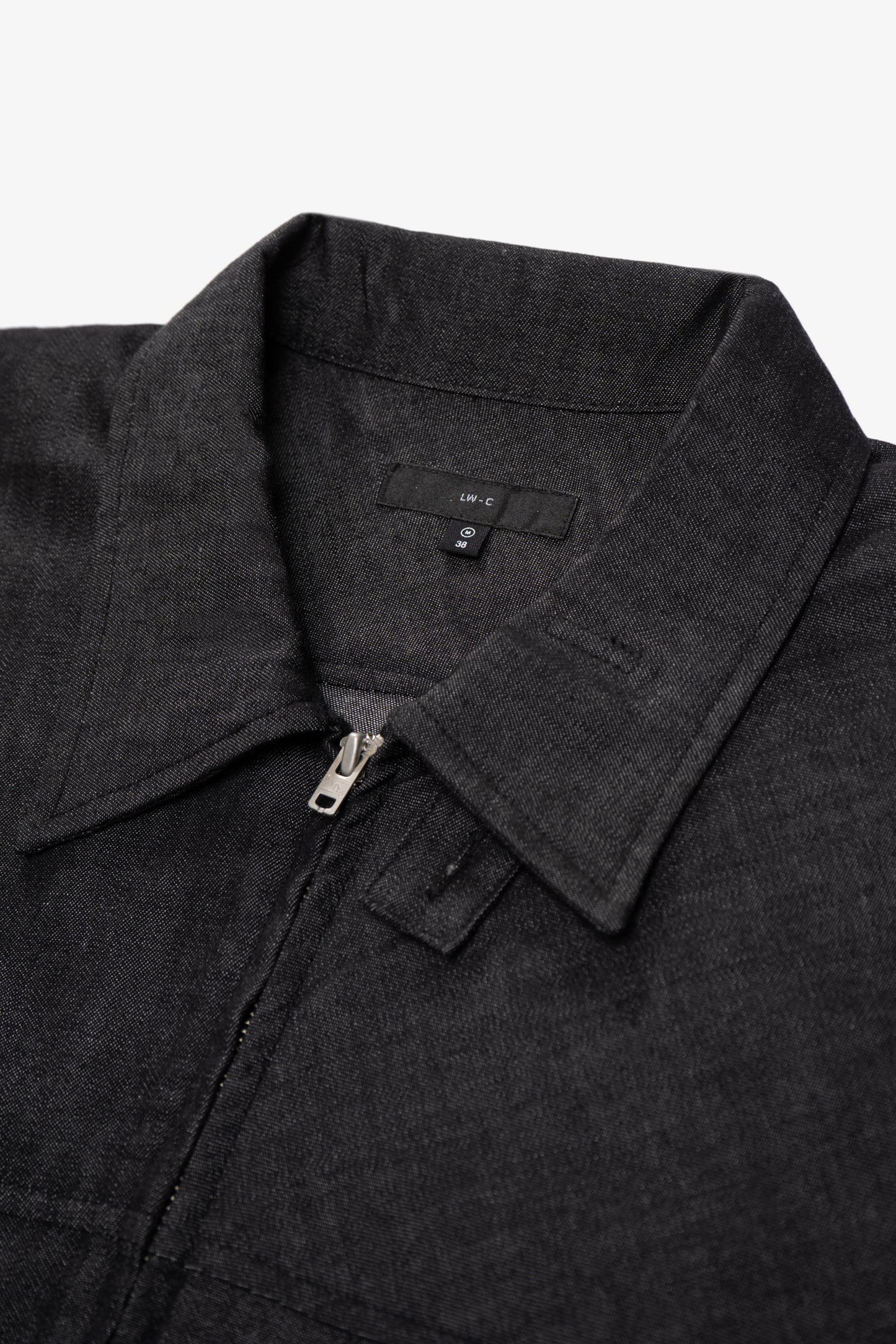 JOLIET ZIP SHIRT - BLACK CHAMBRAY