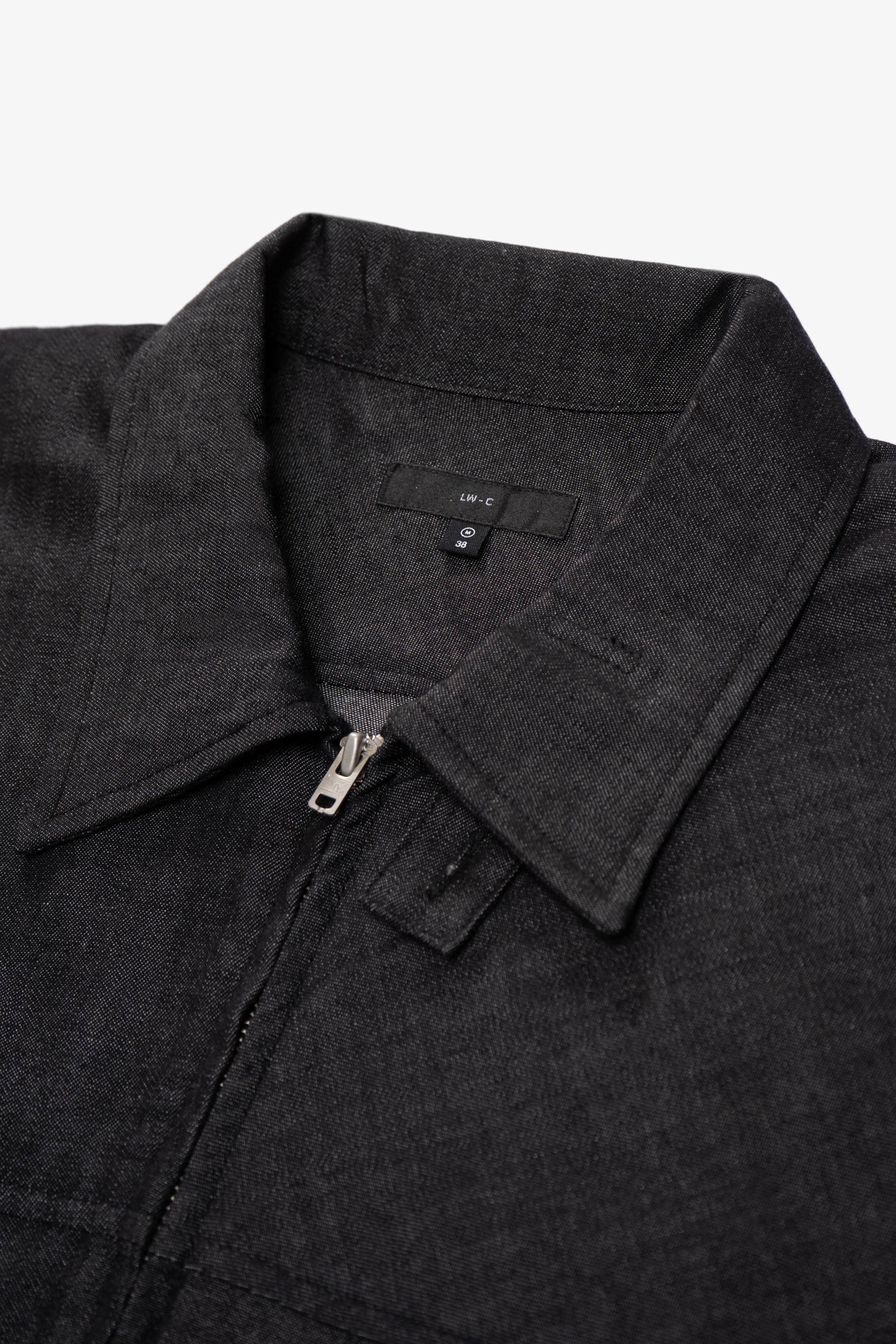 JOLIET ZIP SHIRT - BLACK CHAMBRAY