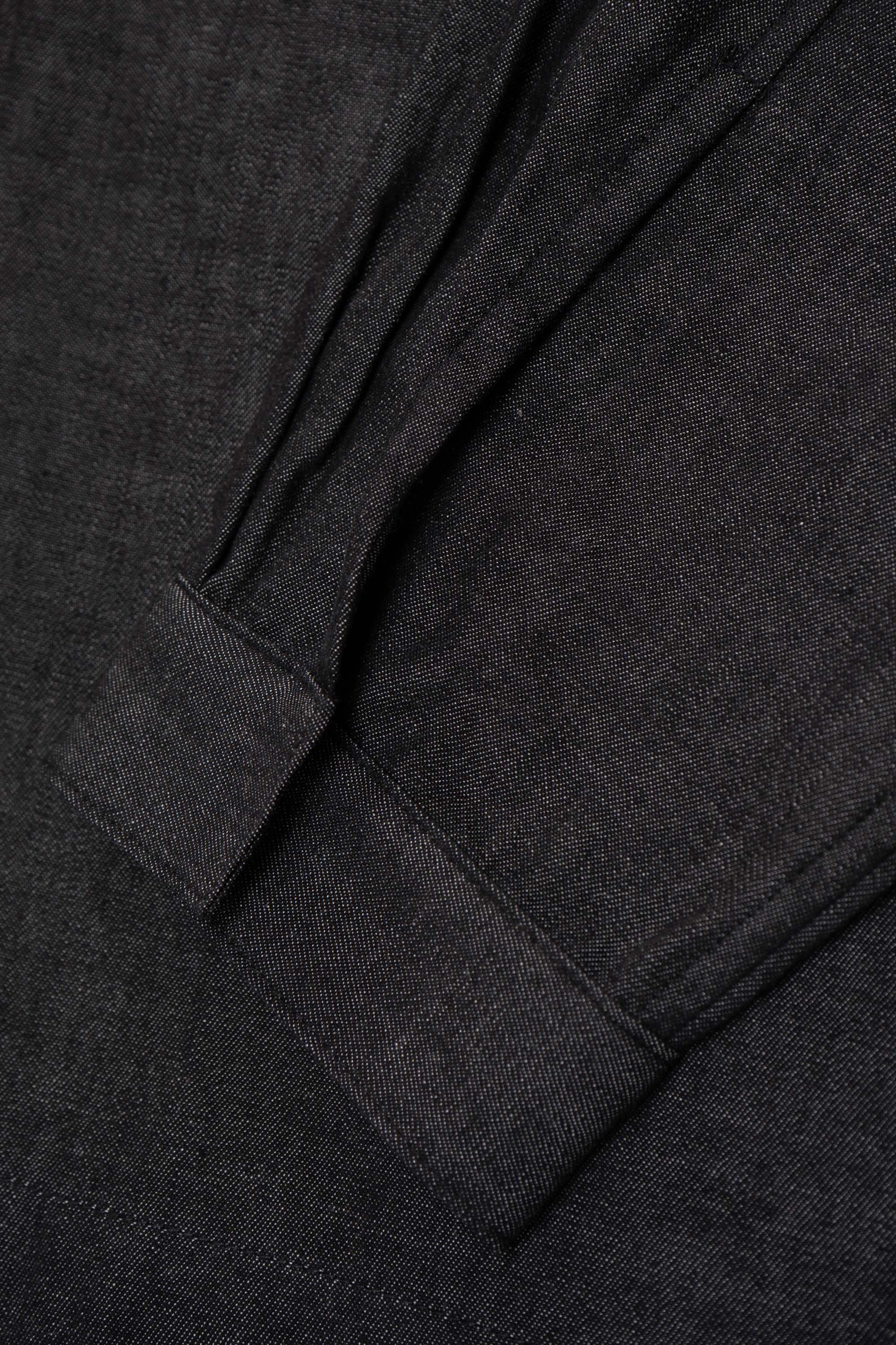 JOLIET ZIP SHIRT - BLACK CHAMBRAY