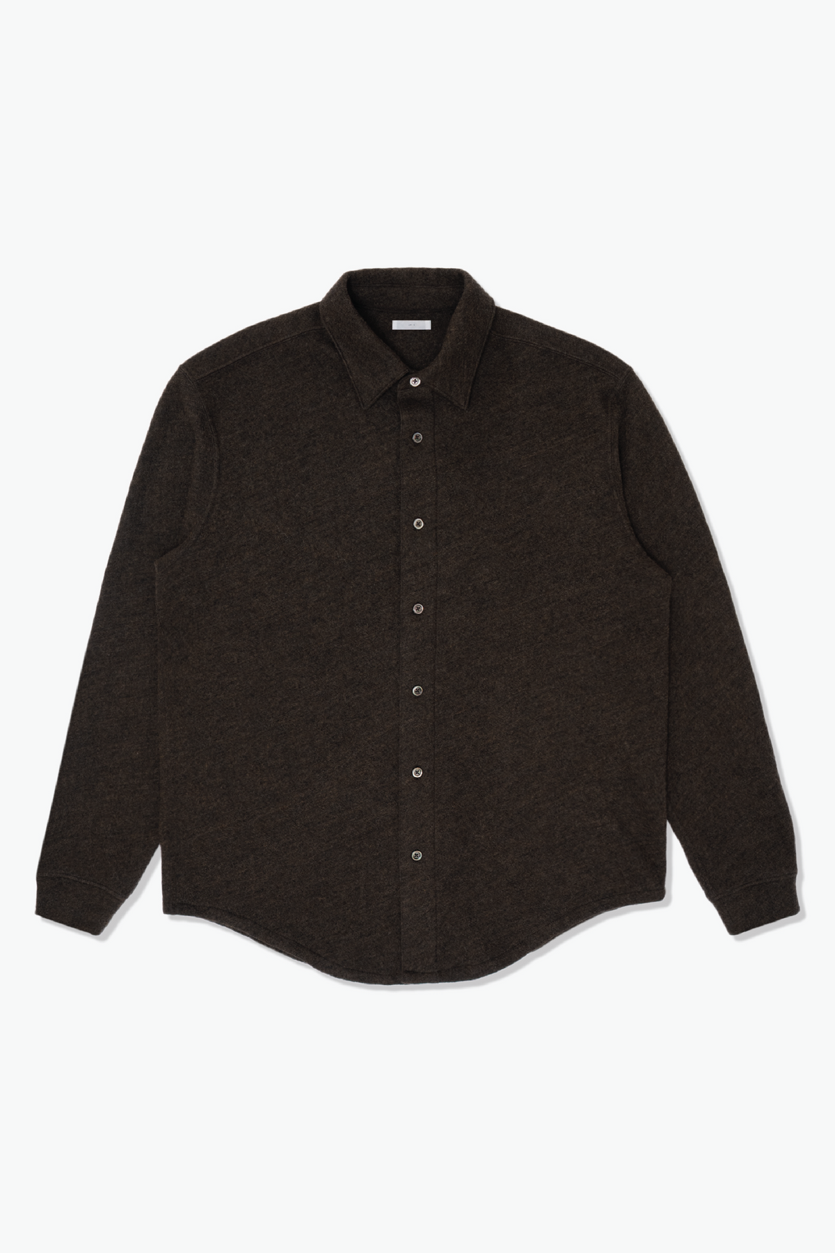 CRATER WOOL BUTTON UP - BROWN