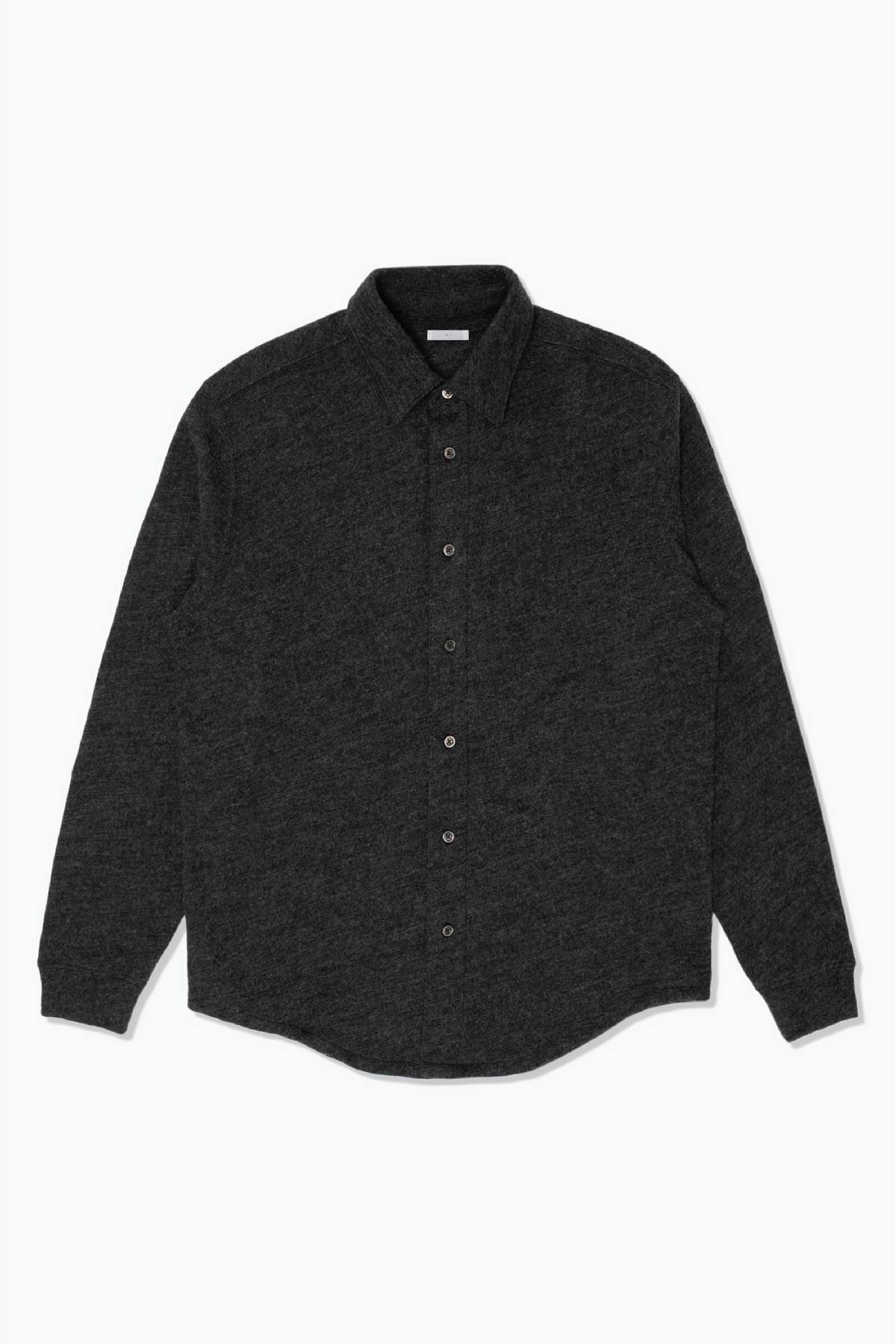 CRATER WOOL BUTTON UP - CHARCOAL