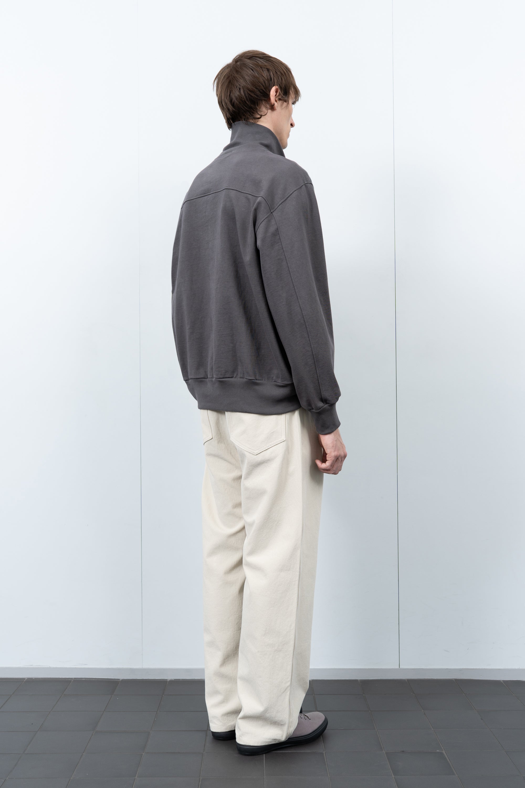 LAYERED 1/4 ZIP - PEWTER