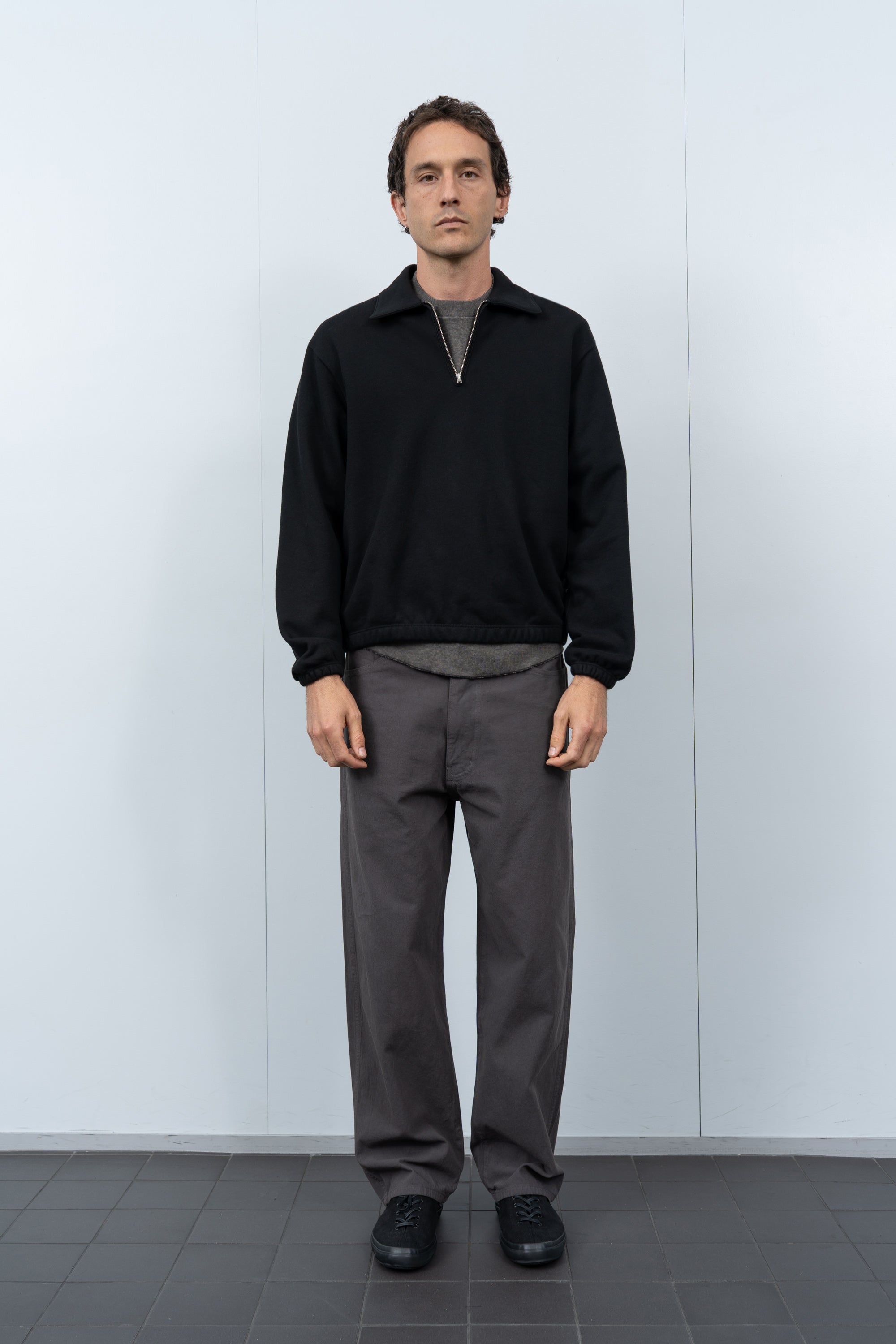 TOPPER 1/4 ZIP - BLACK – LADY WHITE CO.