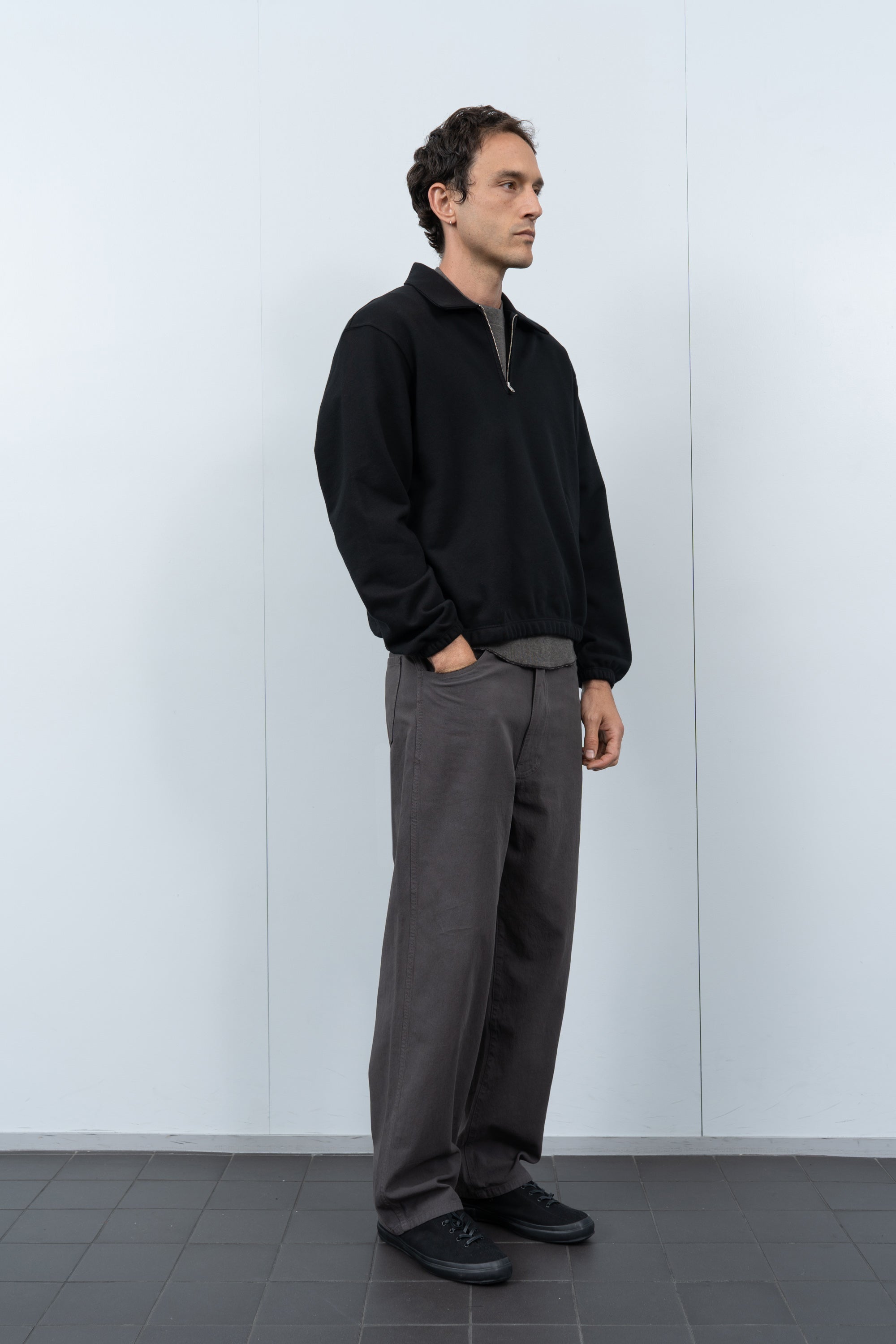 TOPPER 1/4 ZIP - BLACK – LADY WHITE CO.