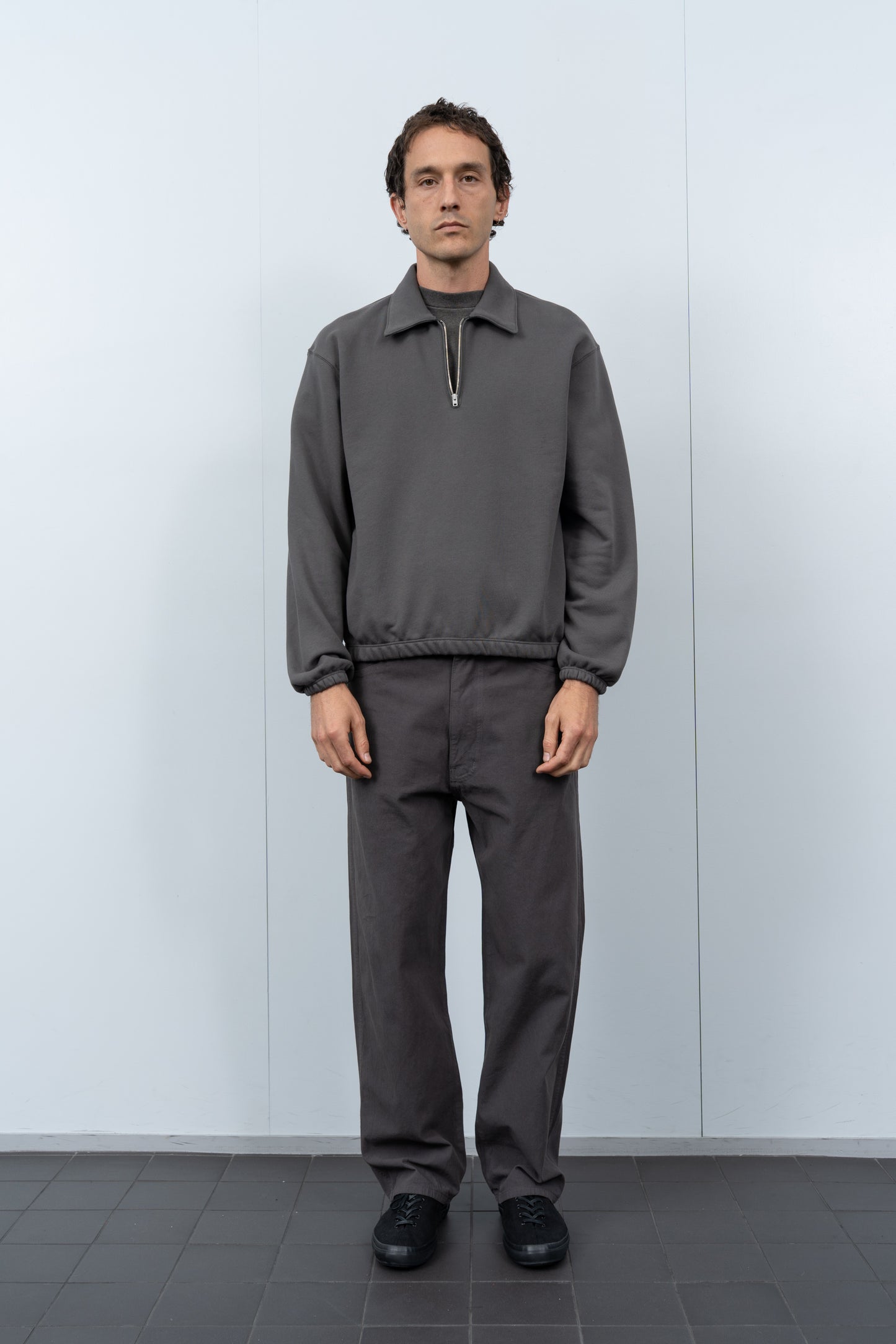 TOPPER 1/4 ZIP - PEWTER