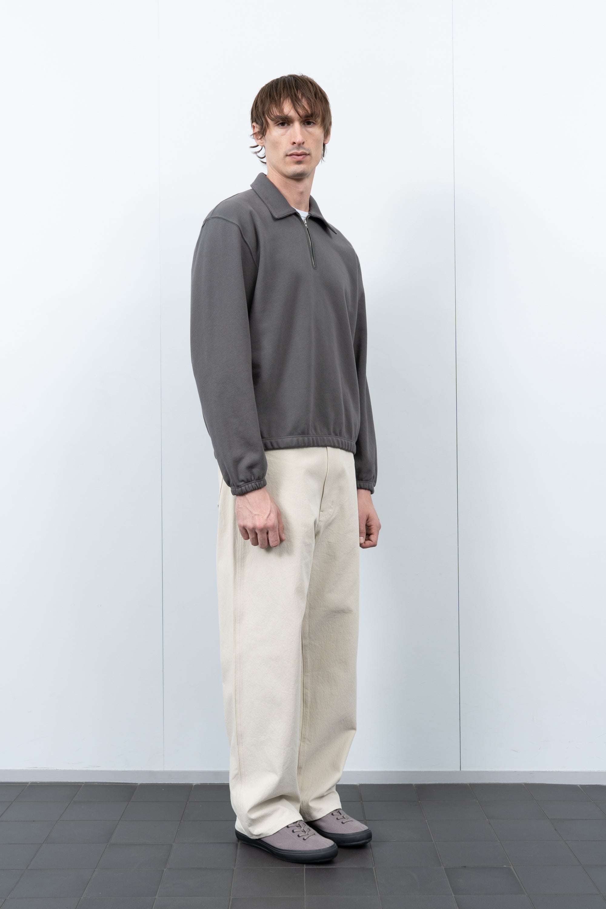 TOPPER 1/4 ZIP - PEWTER