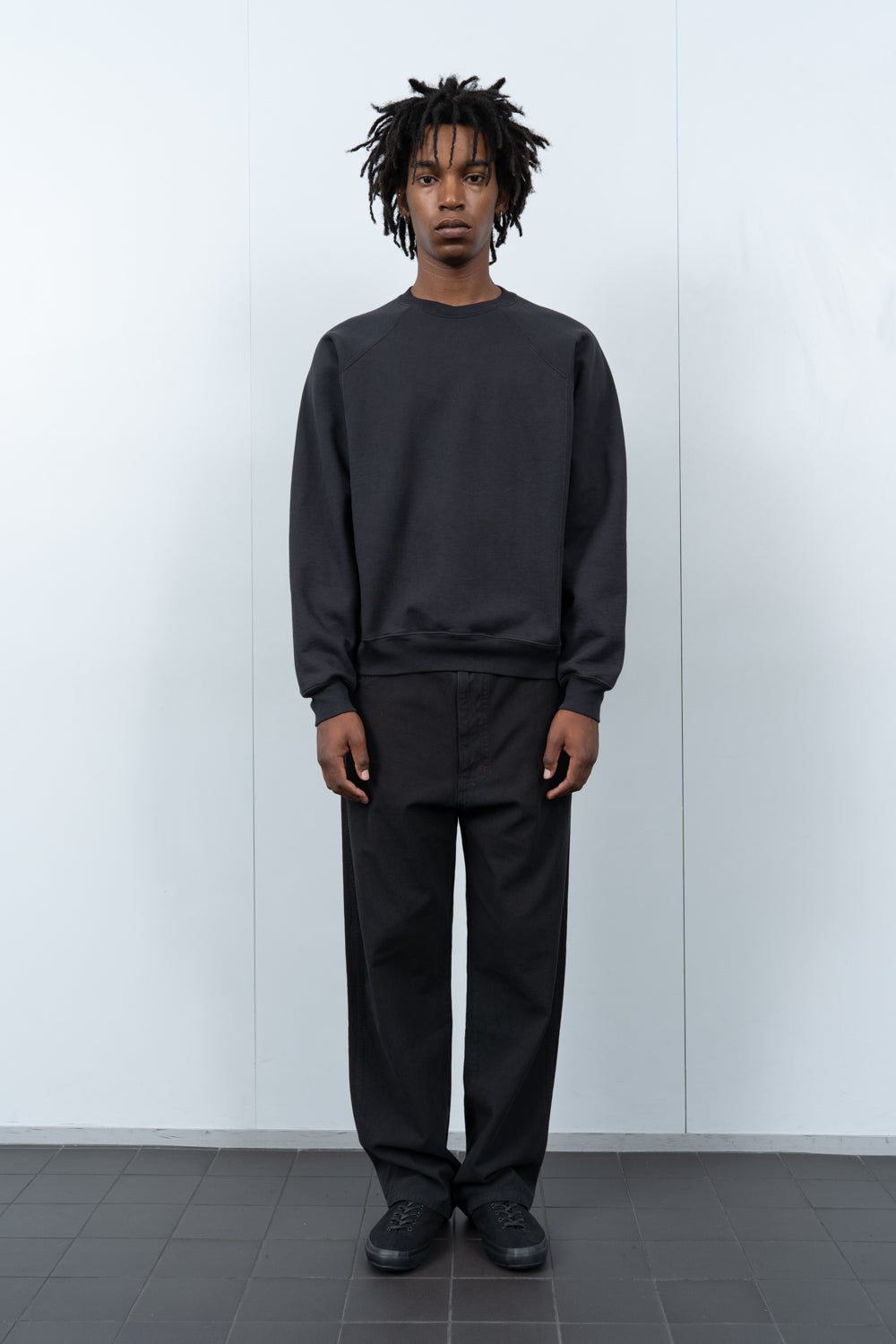 HEAVY GUSSET CREWNECK - ANTHRACITE