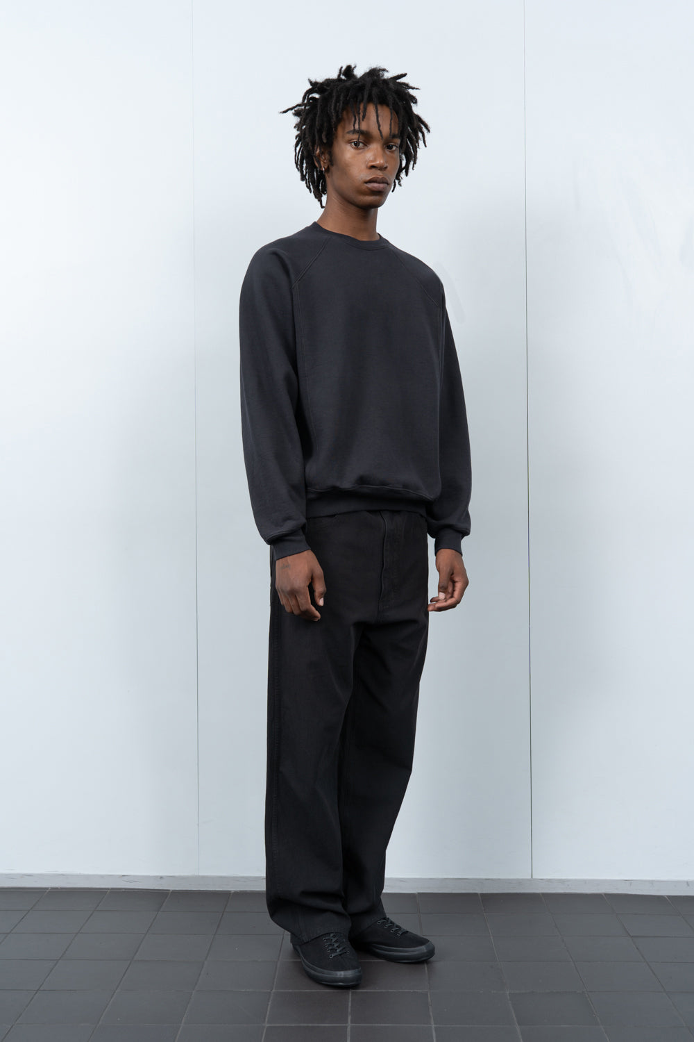 HEAVY GUSSET CREWNECK - ANTHRACITE