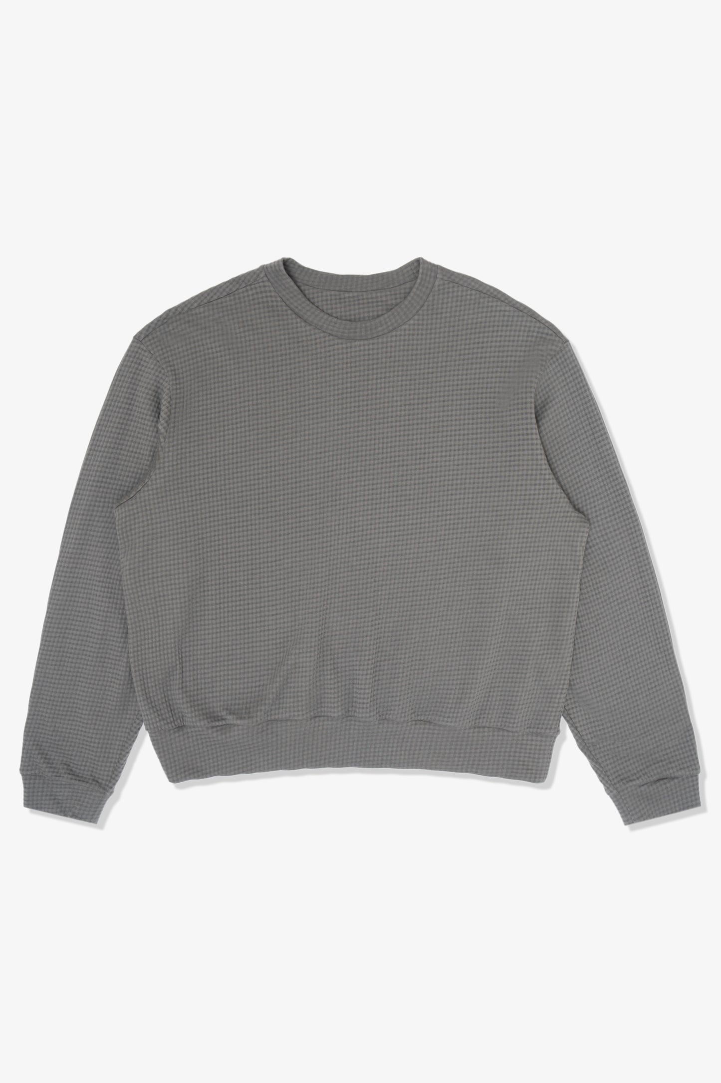 2-PLY GAUZE CREWNECK - PEWTER