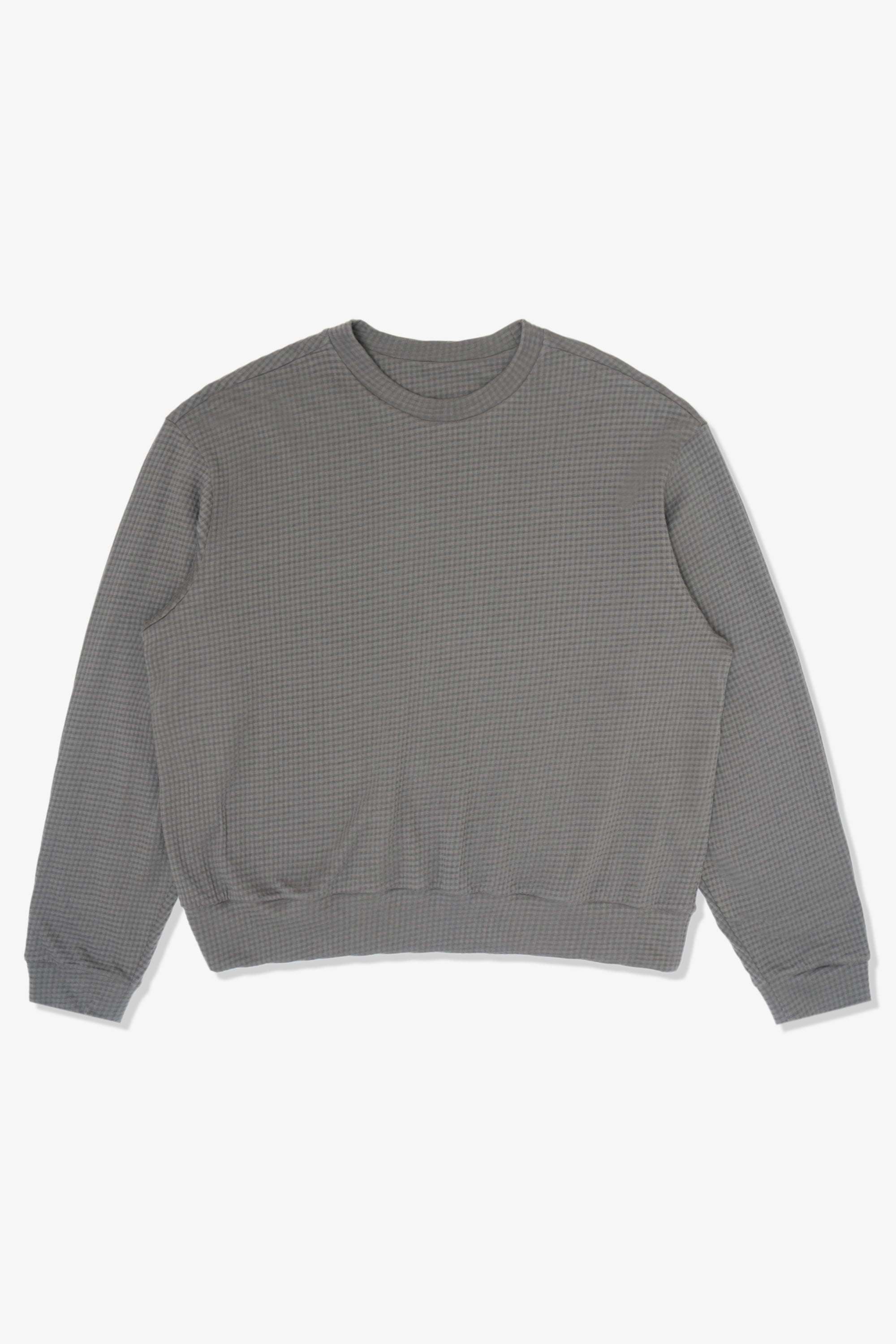 2-PLY GAUZE CREWNECK - PEWTER