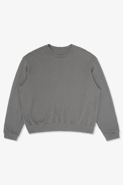 2-PLY GAUZE CREWNECK - PEWTER – LADY WHITE CO.