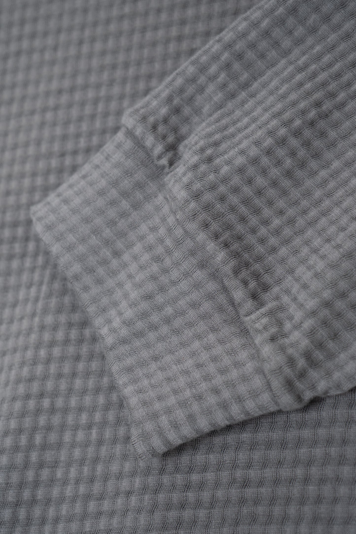 2-PLY GAUZE CREWNECK - PEWTER