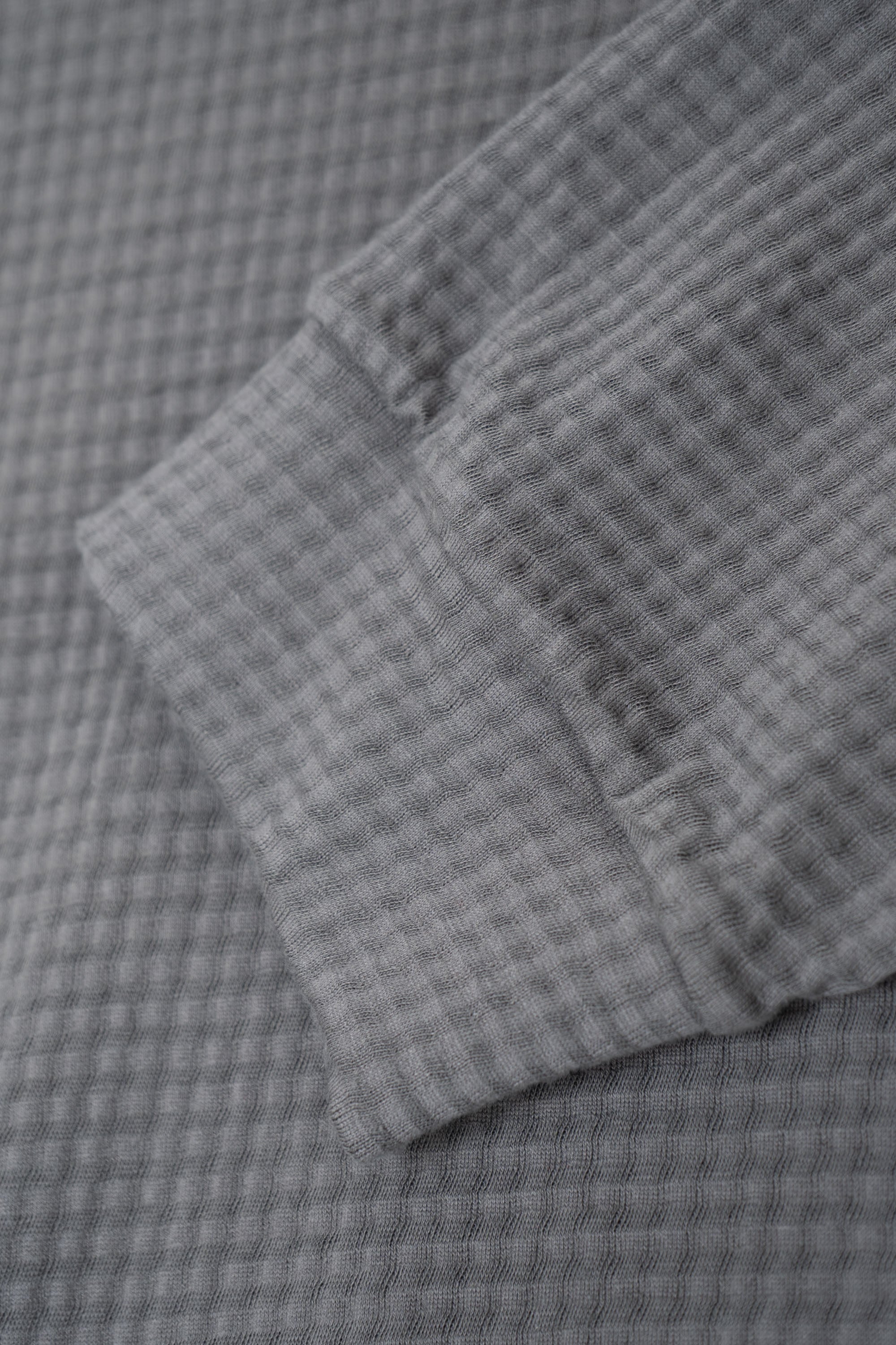 2-PLY GAUZE CREWNECK - PEWTER