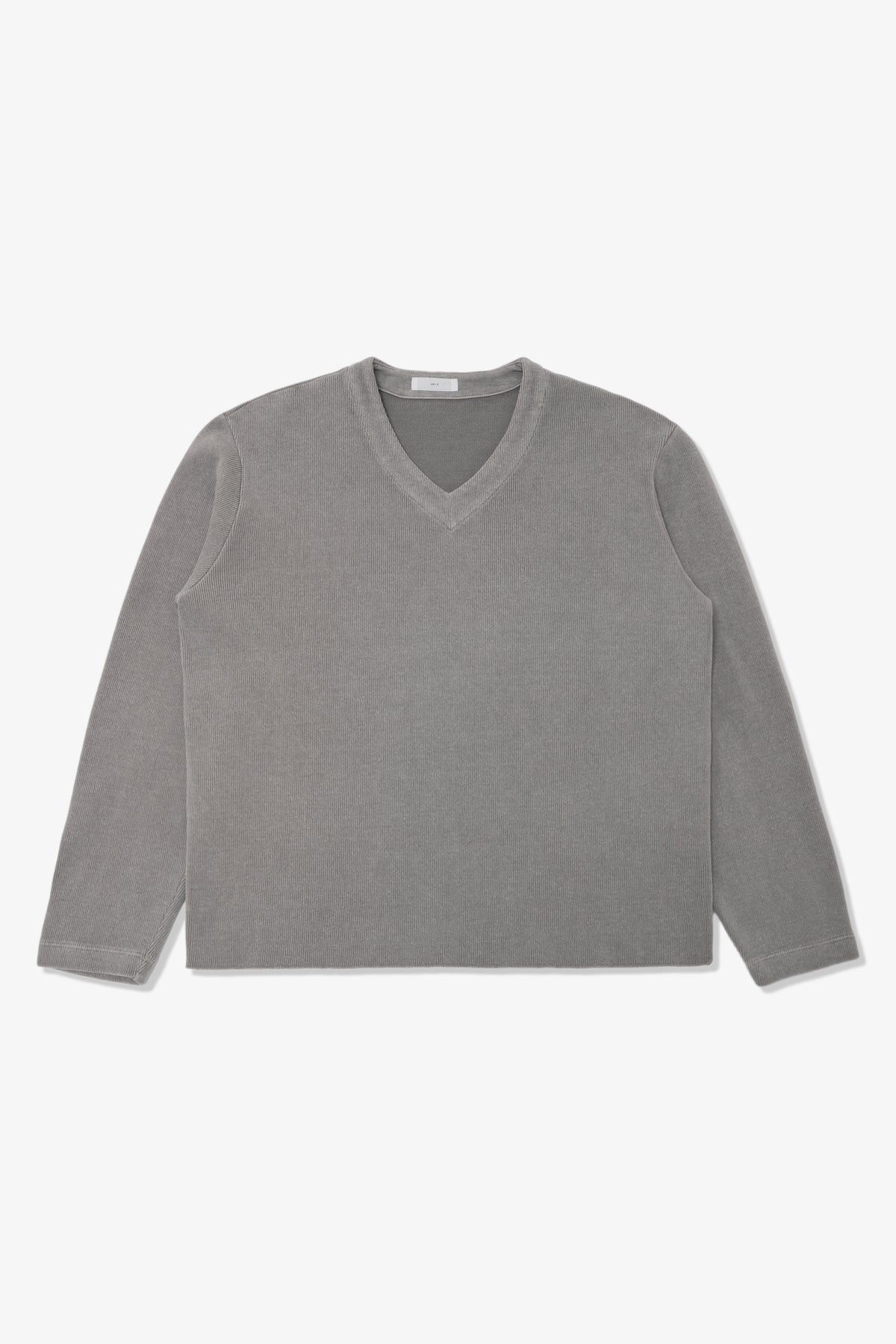 CROPPED V-NECK SWEATER - PIGMENT CHALK