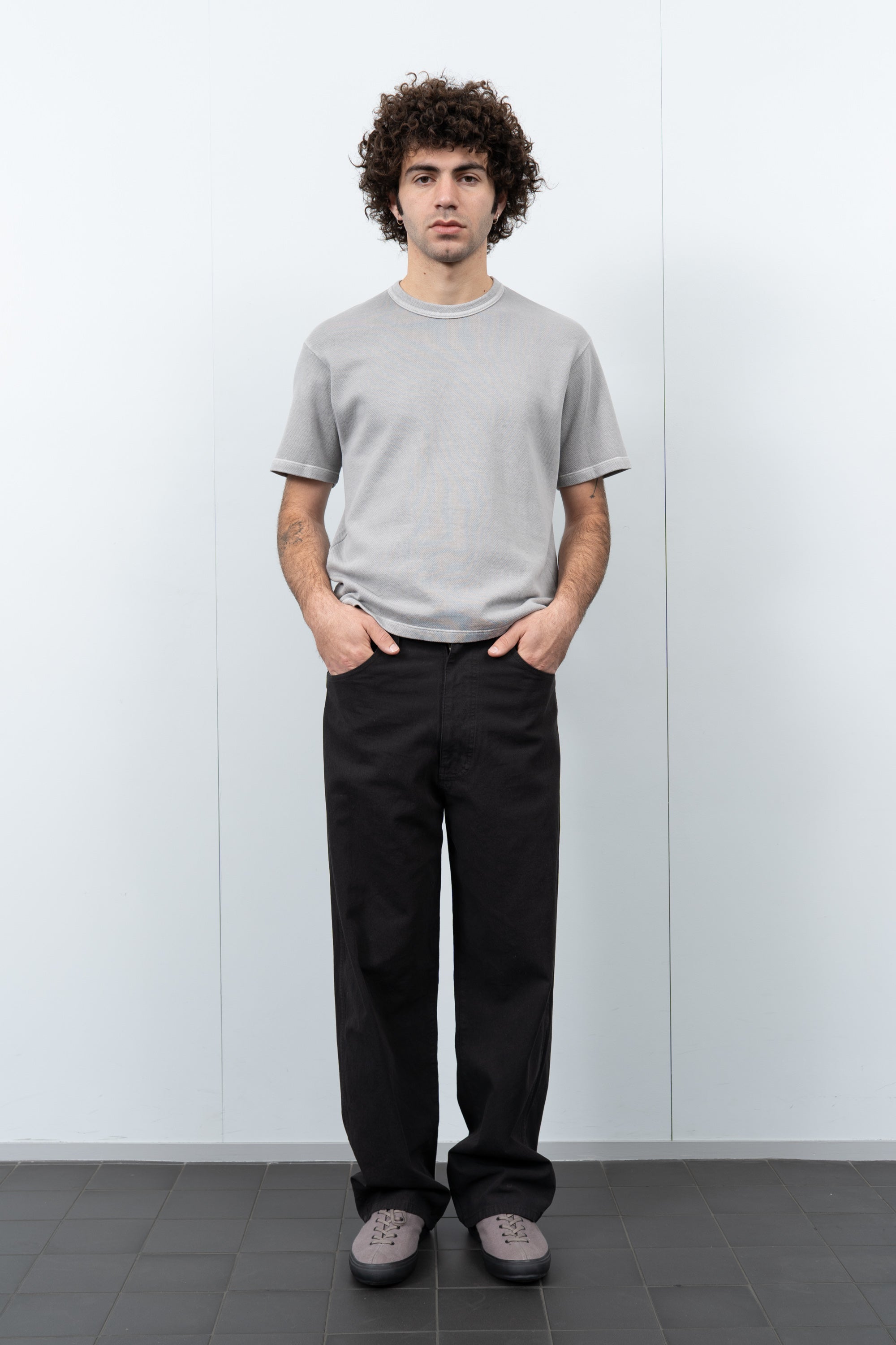 MESH T-SHIRT - PIGMENT CHALK