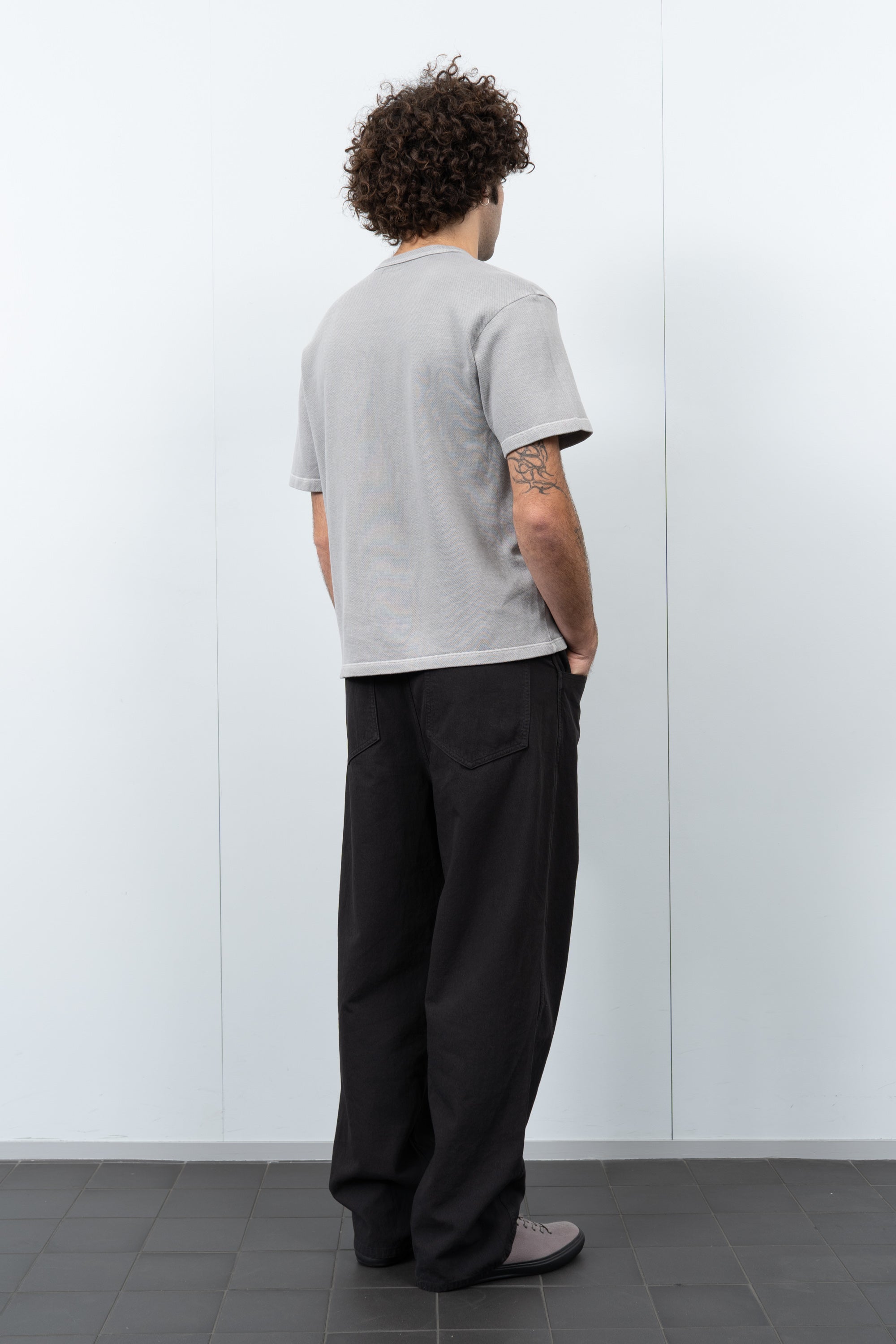 MESH T-SHIRT - PIGMENT CHALK