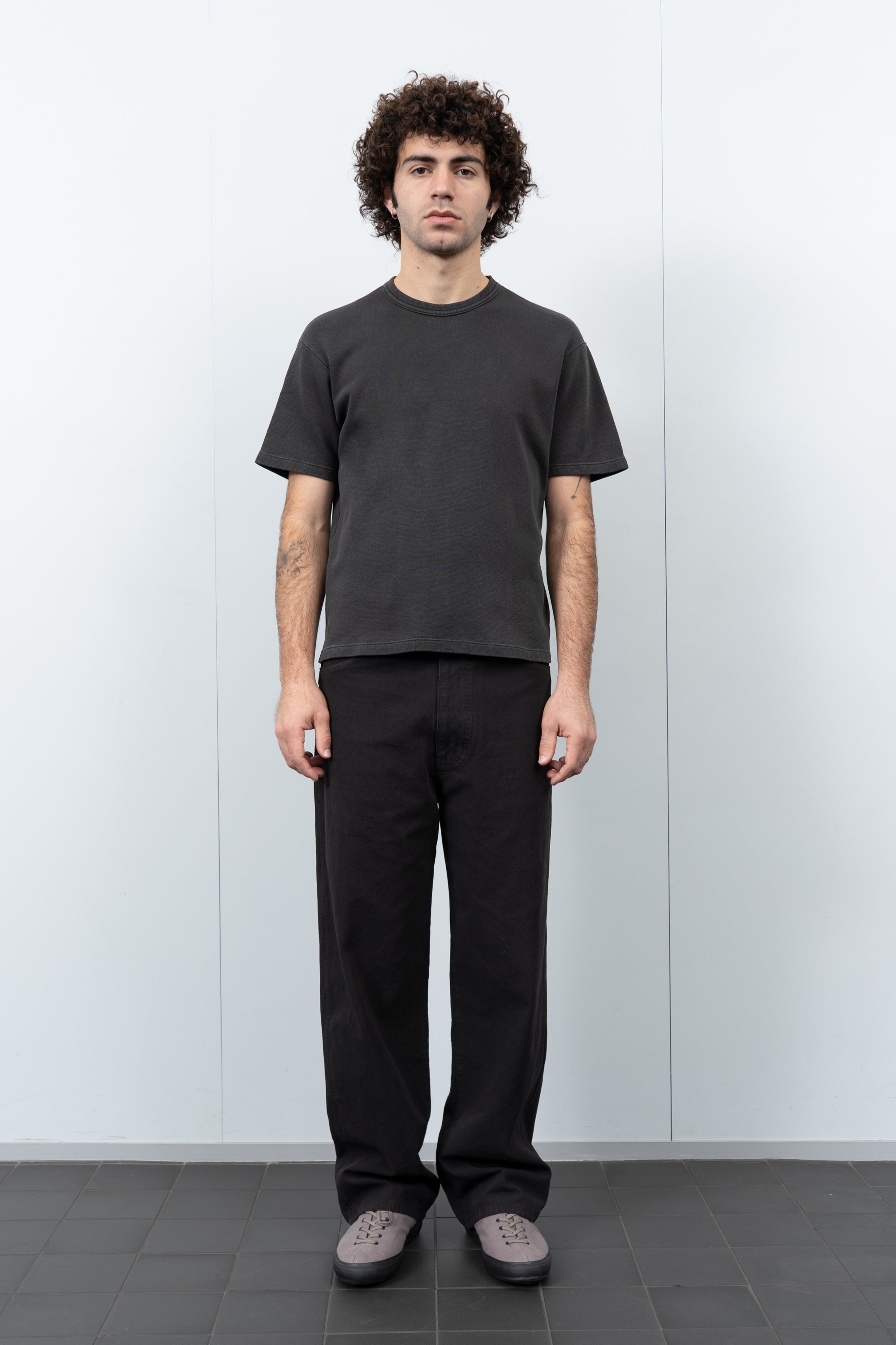 MESH T-SHIRT - PIGMENT CHARCOAL