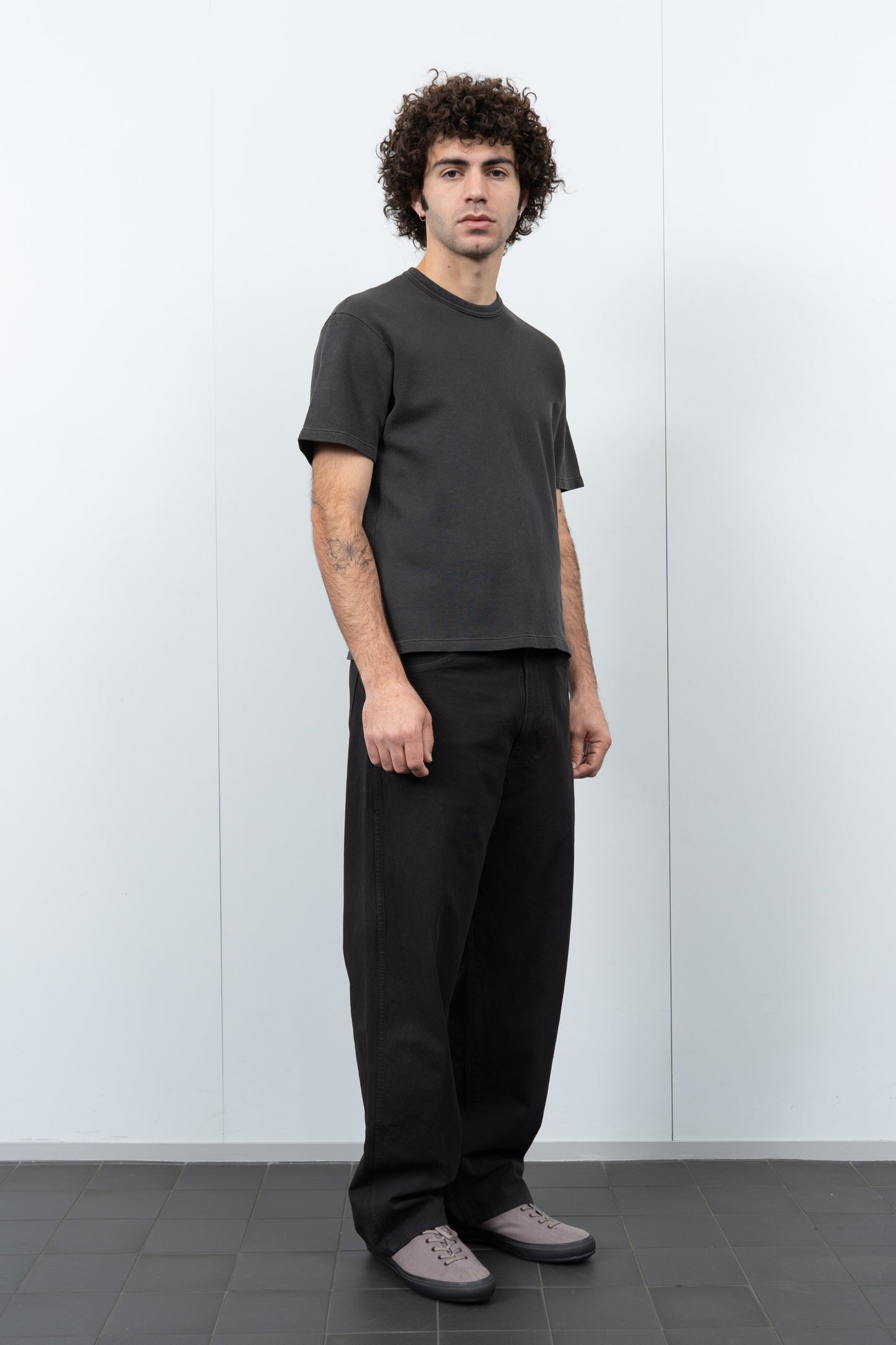 MESH T-SHIRT - PIGMENT CHARCOAL