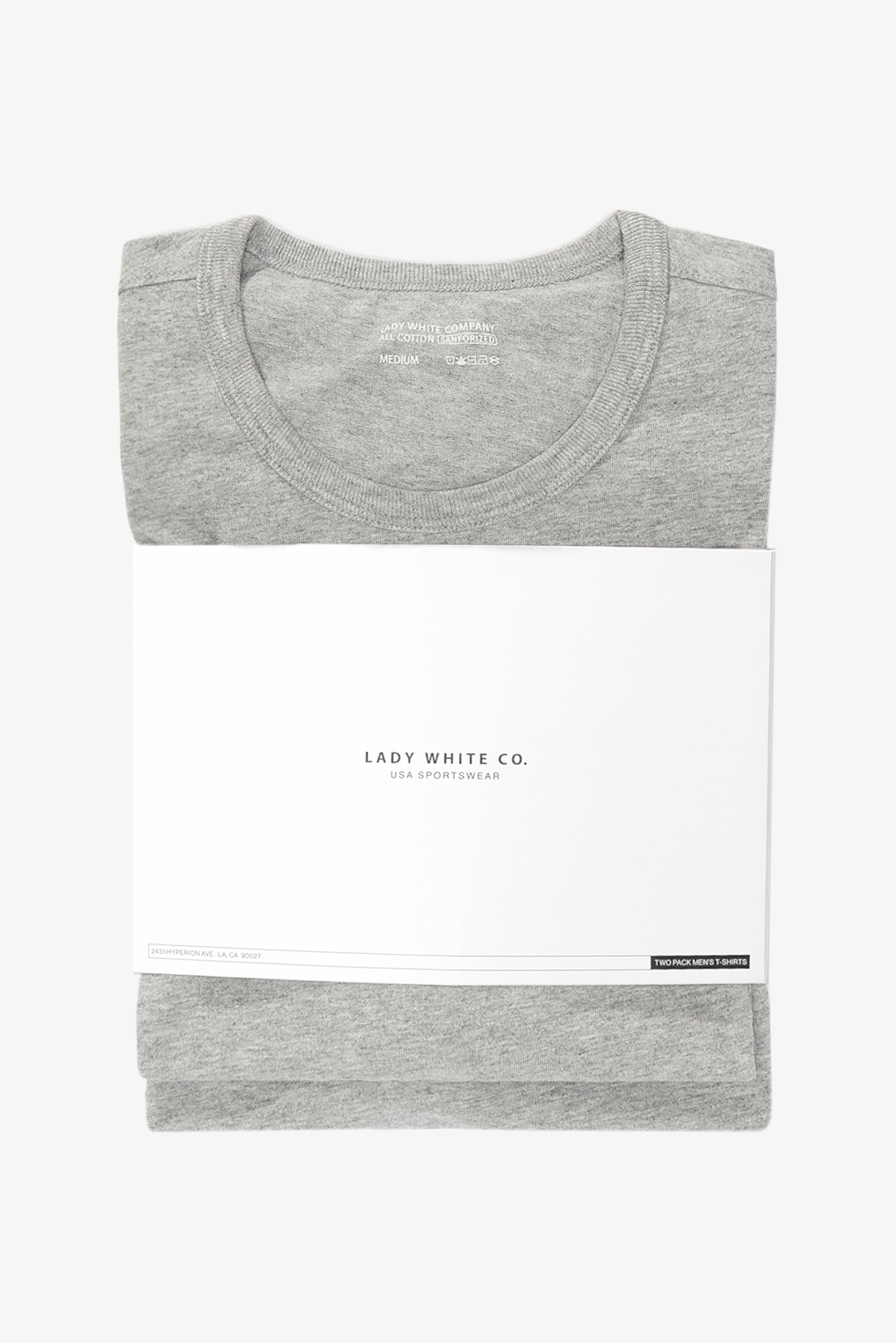 OUR T-SHIRT 2-PACK - HEATHER GREY – LADY WHITE CO.